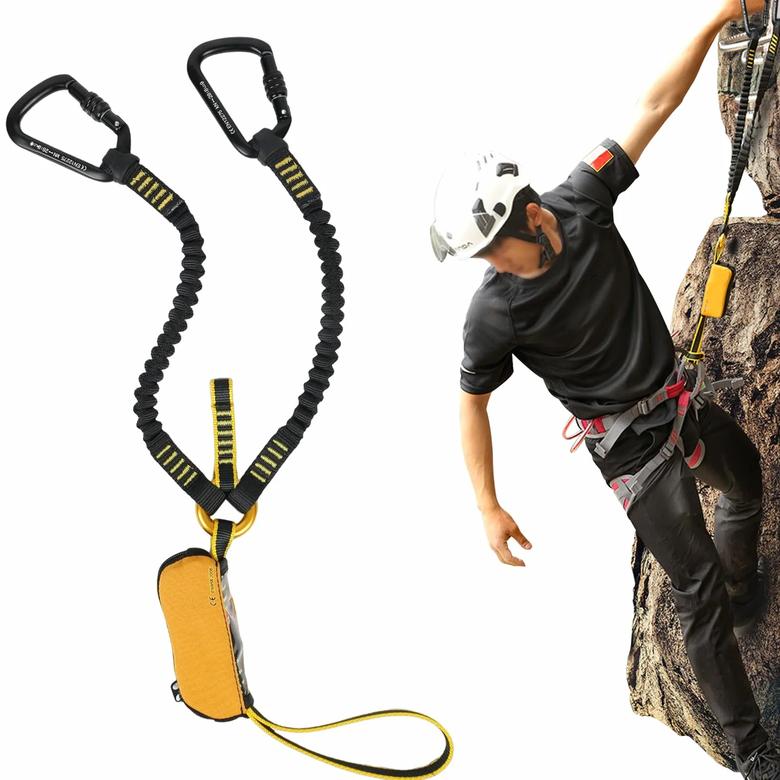 Kit via ferrata sangle d'escalade homme équipement