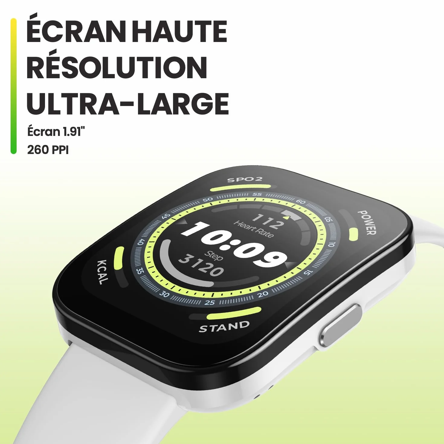 Amazfit Bip 5 Montre Connectée pour Hommes Femmes, 46 mm Grand écran, appels Bluetooth, Alexa, GPS, Batterie 10 Jours, Smartwatch pour Android et iPhone