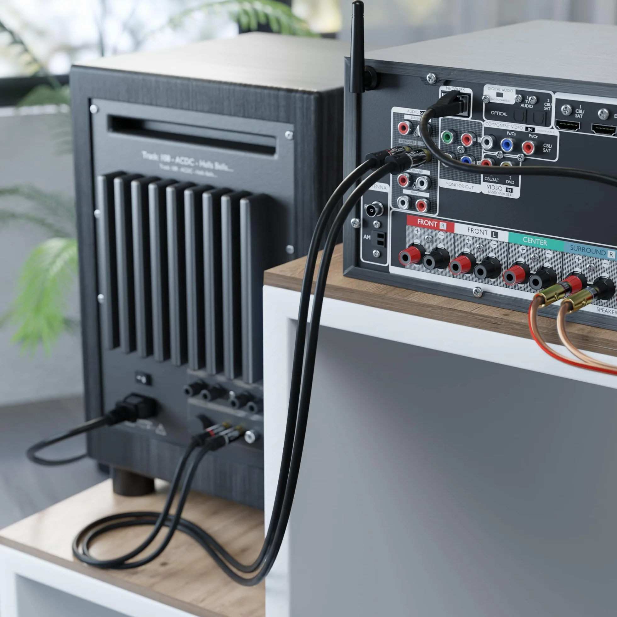 KabelDirekt – Câble RCA 0,5m, câble audio stéréo 2 x 2 Cinch particulièrement résistant et d'une qualité sonore brillante (coaxial RCA/HiFi & Home Cinéma, analogique et numérique)