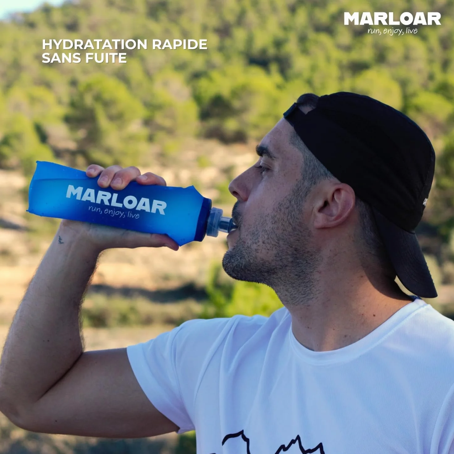 Gourdes Souples et Pliables Flasque Running 250ml Bleu Pack de 2 Sans BPA