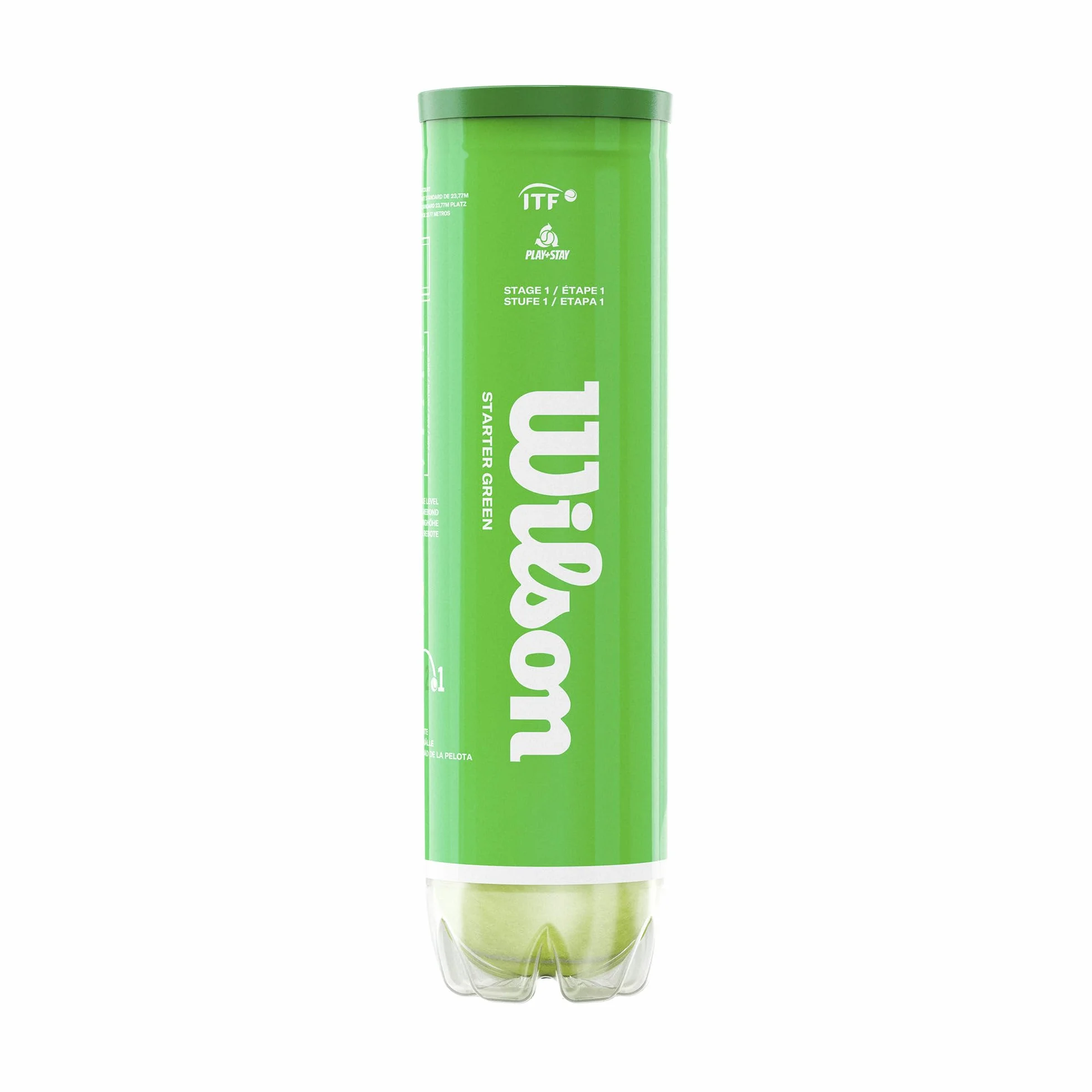 Wilson Balles de Tennis Starter Play Green Boîte de 4 Jaune WRT137400