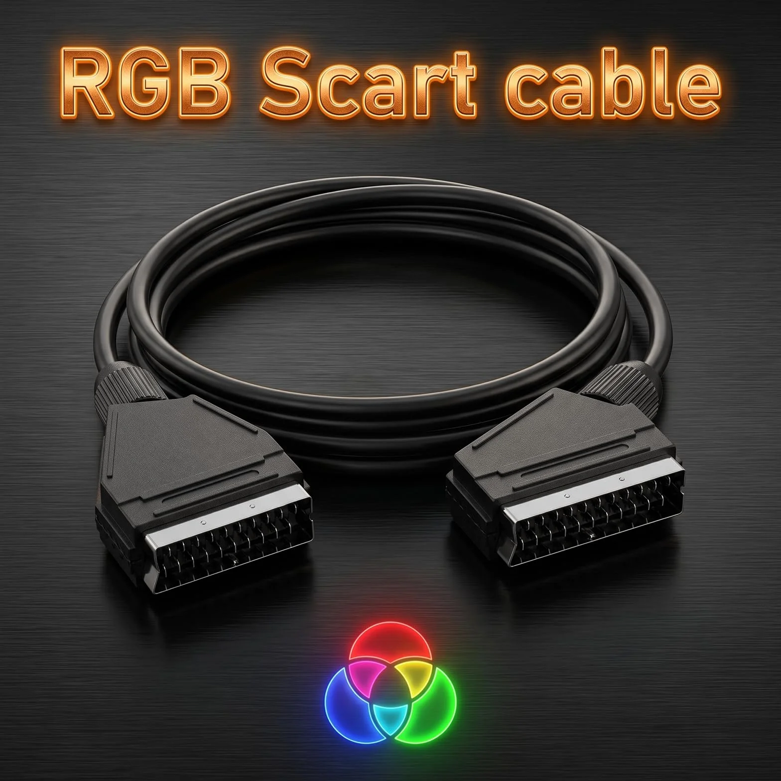 HENGBIRD Câble Péritel 2 Pièces 1,5 m, 21 Broches Mâle vers Mâle, Câble Audio Vidéo pour Téléviseur, Lecteur DVD, Récepteur et Magnétoscope