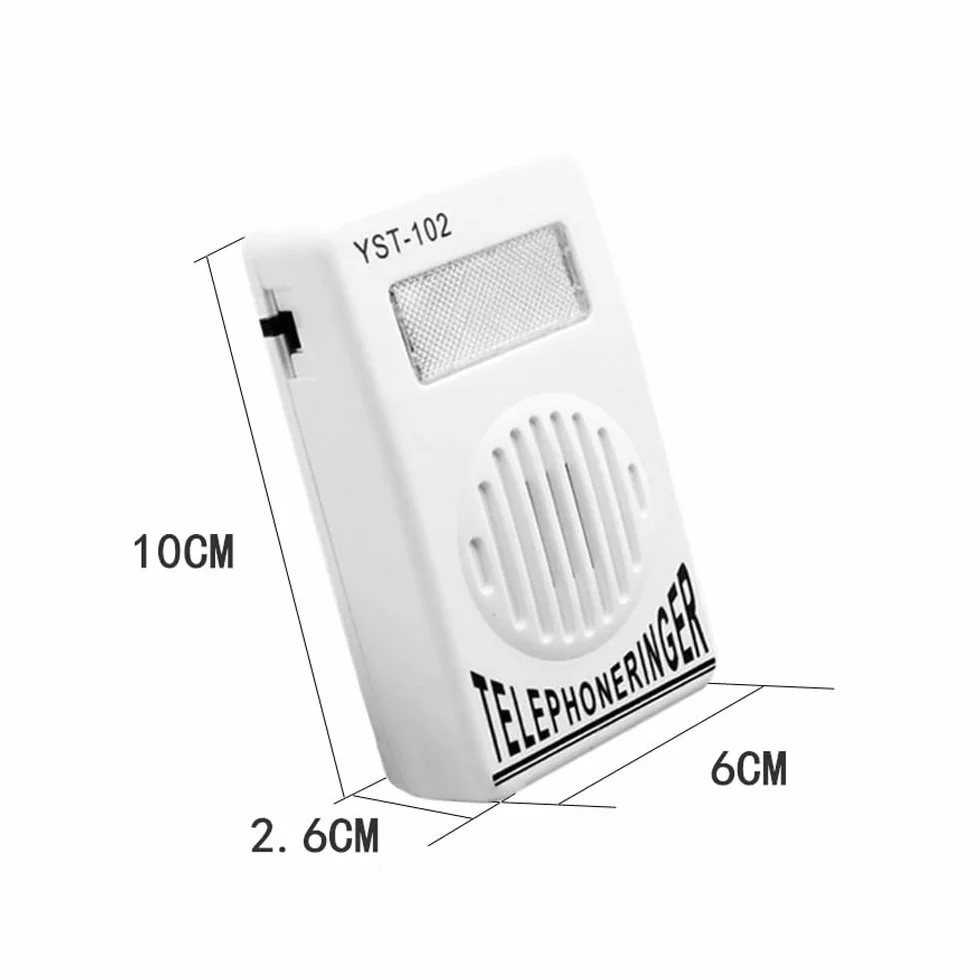 Amplificateur de Sonnerie téléphonique Extra Fort avec lumière stroboscopique, Volume réglable de 60 à 110 DB pour téléphones Fixes/filaires, adapté aux malentendants