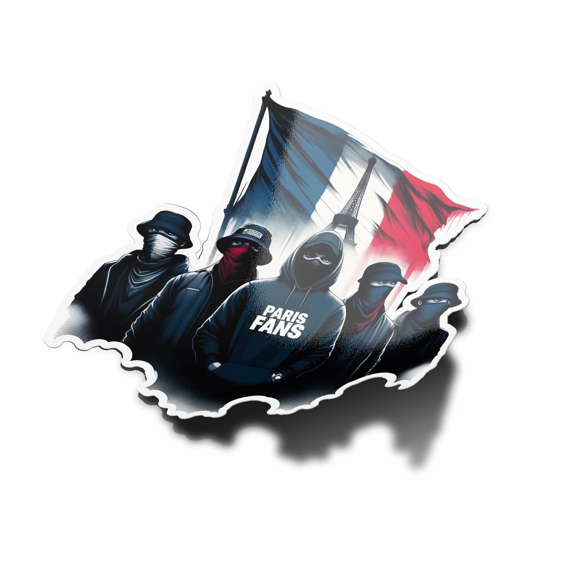 Autocollants Stickers Paris Fans Ultras – Sticker Fan de Football, Supporter Paris, Vinyle Résistant Eau & UV 9cm