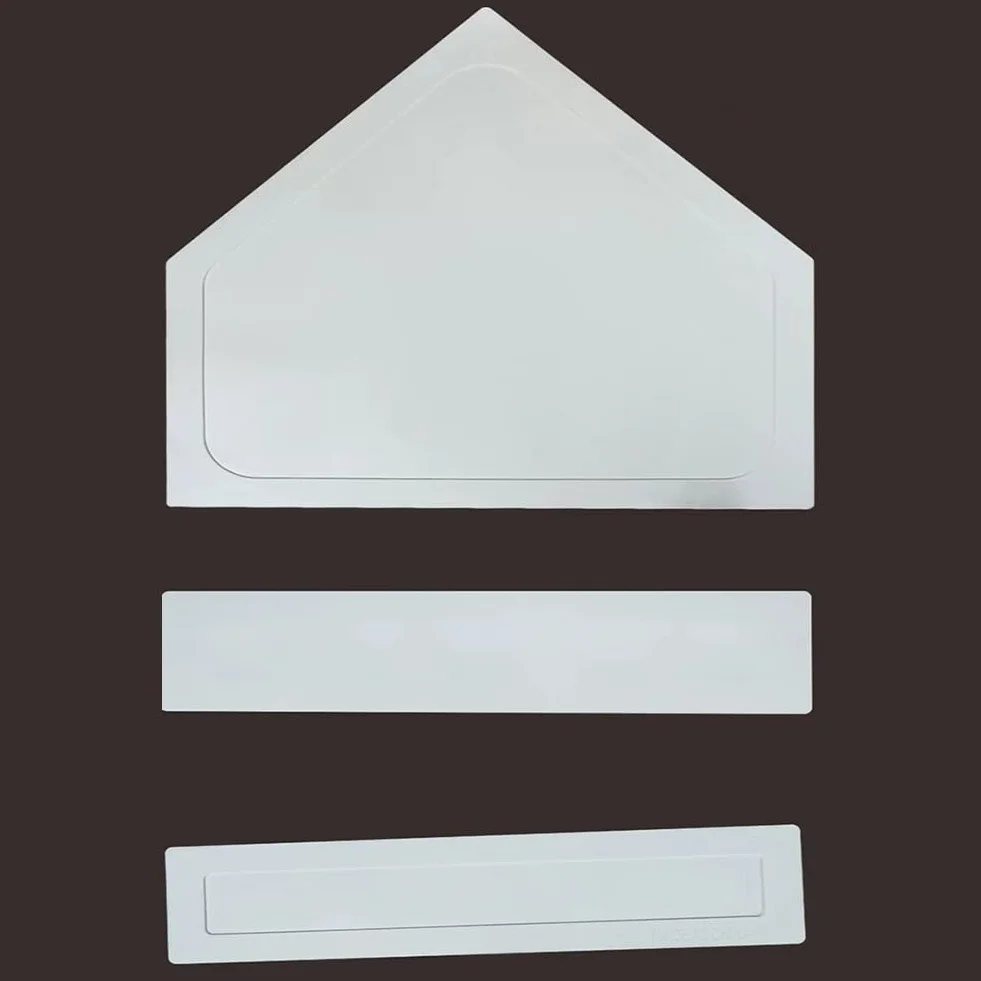 Ensemble de tapis d'entraînement de baseball et softball – Plaque à domicile, base, tapis de lancer, design enroulable portable, extérieur (blanc)