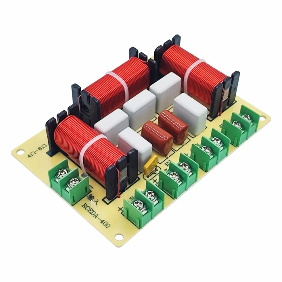 Haut-Parleur Audio 200 W à 4 Voies Crossover Double Diviseur de Fréquence pour Basses + Médiums + Aigus Crossover Professionnel KTV