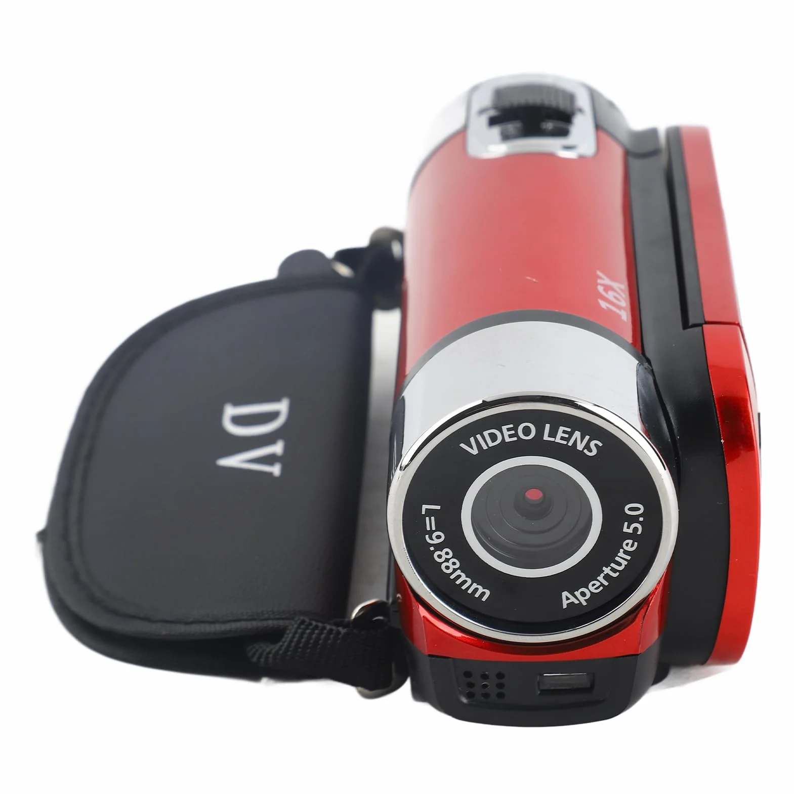Qiilu Caméscope numérique, COMS Rotation Full HD 270 ° 1080P 16X Haute définition Caméra vidéo DV Photo et Caméscopes numérique pour Enfants/Adolescents/Élèves/Débutants/Les
