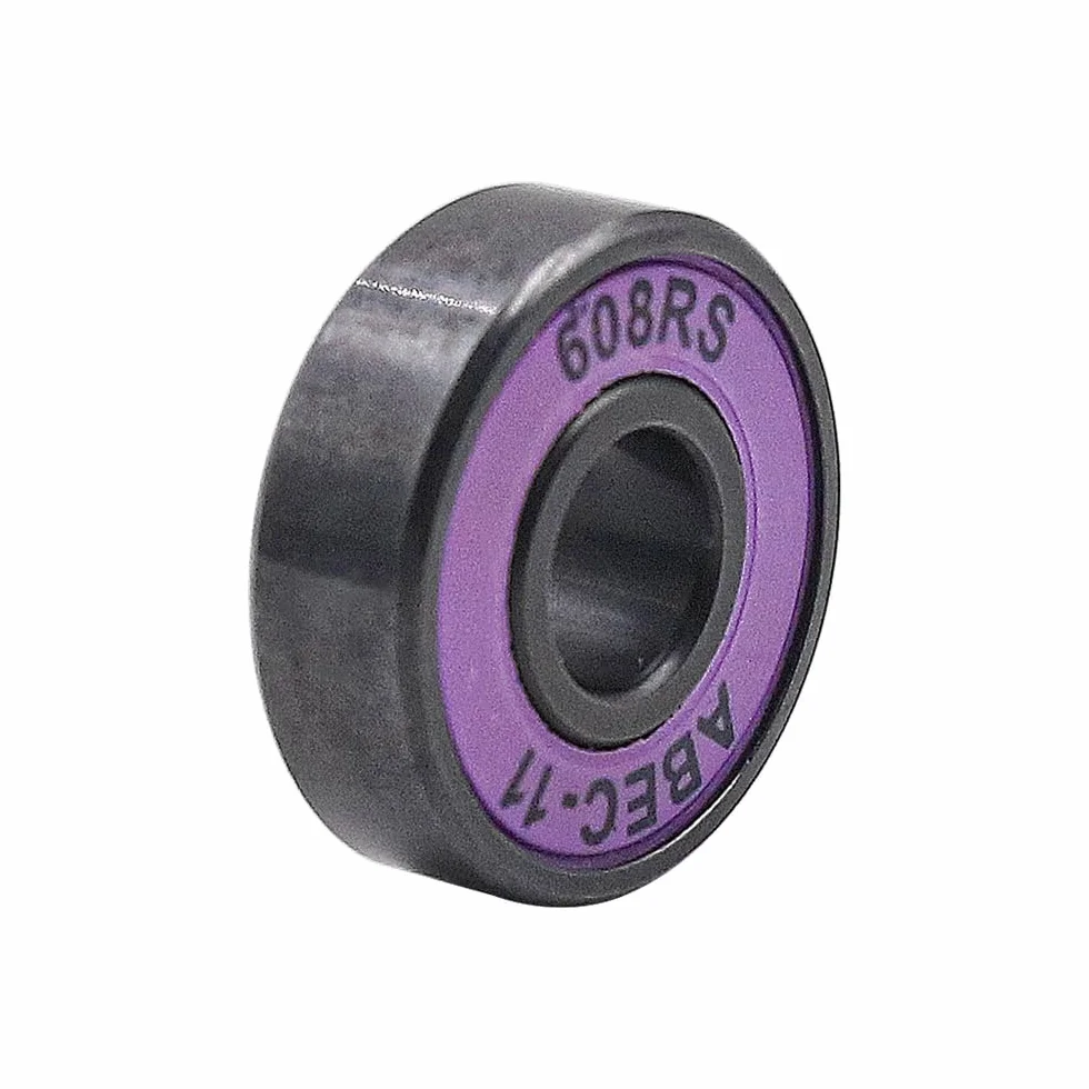 Roulements Skateboard 608 RS ABEC-11, Accessoires de Skateboard Haute Vitesse 8Pcs (Violet)
