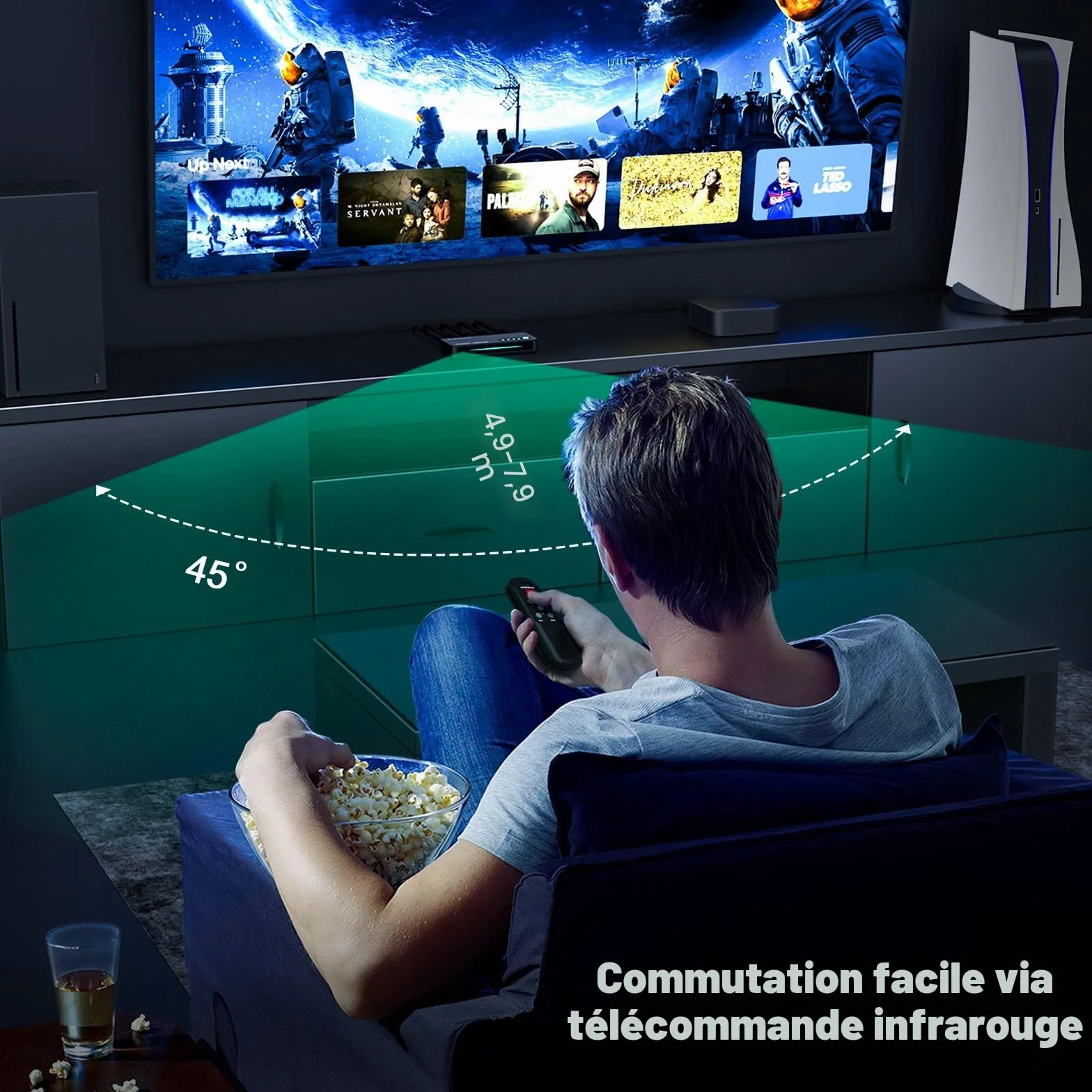 Switch HDMI 4K 120Hz 3x1, AVIDGRAM 8K HDMI Commutateur 3 In1 Out avec télécommande 2.1 Swicther Prise en Charge Automatique 8K 48Gbps pour Xbox Series X PS4 Pro PS5