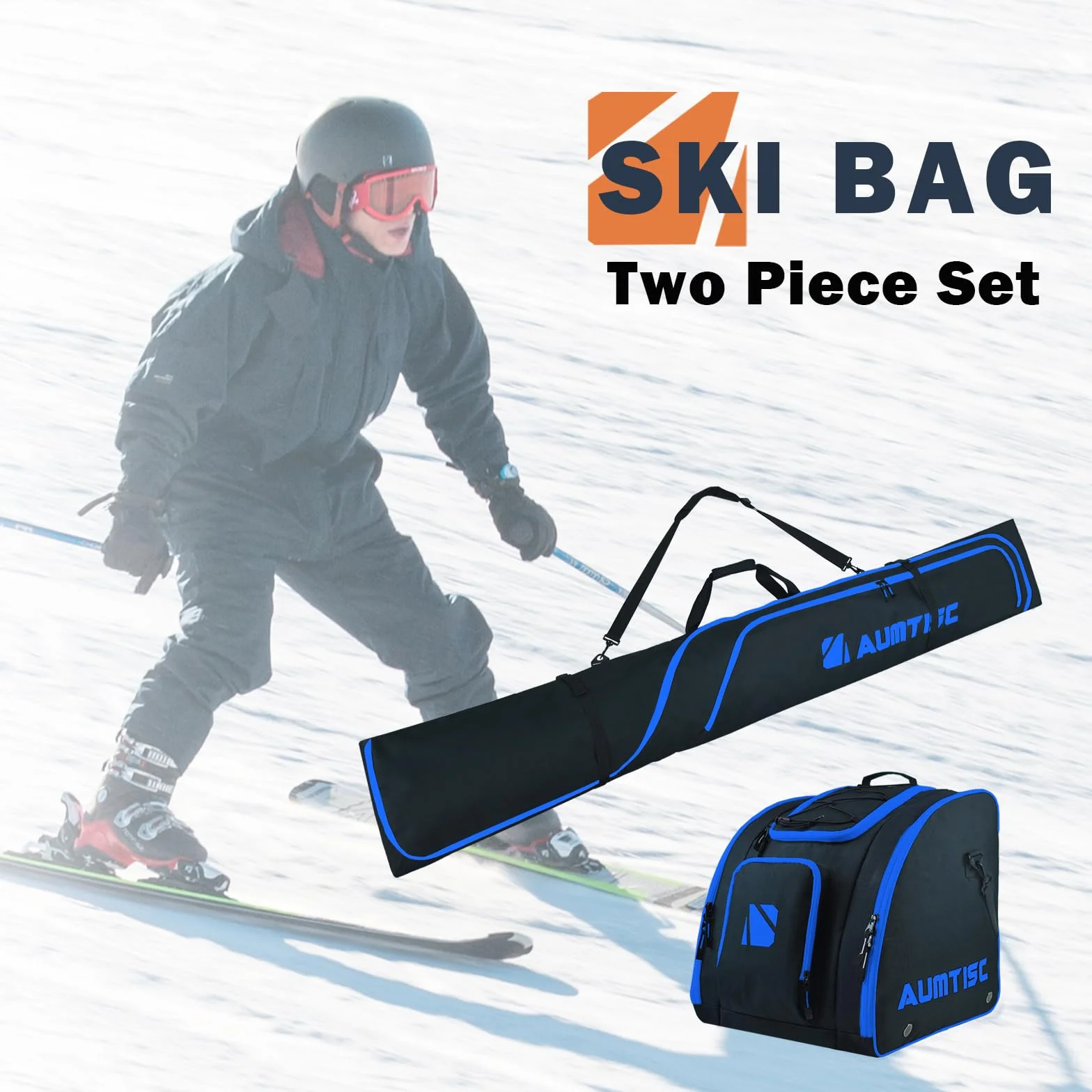 Sacs de Snowboard rembourré Sac de Voyage pour Ski AUMTISC