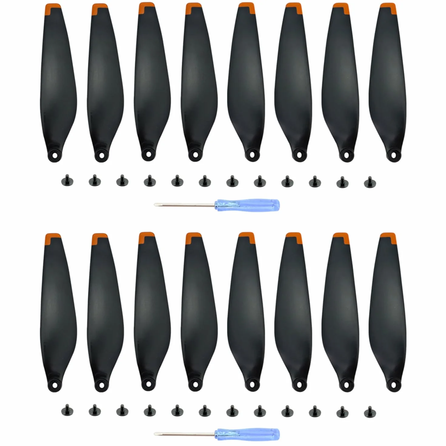 16Pcs Hélices de Rechange pour Drone DJI Mini 3 Pro, Mini 4 Pro, Faible Bruit & Stable Drone Accessoires Hélices Remplacement avec 2 Tournevis et 24 Vis