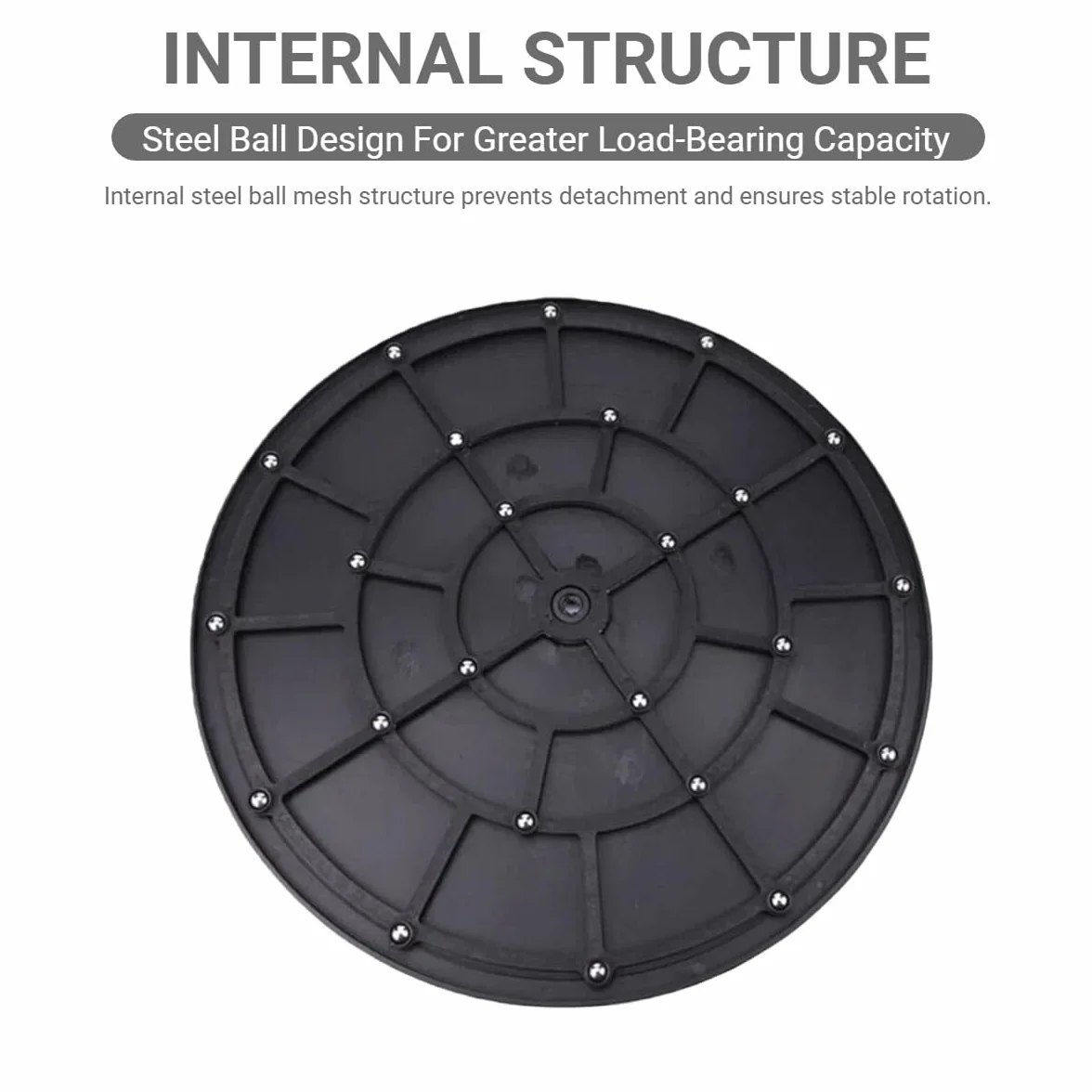 Heavy Duty Tourne-Disque Rond Rotatif,Plateau Tournant Universel Noir,Support Plaque Tournant Rotatif pour Travaux Manuels,Aérographe,Peinture,Téléviseurs à Écran Plat,Haut-parleurs