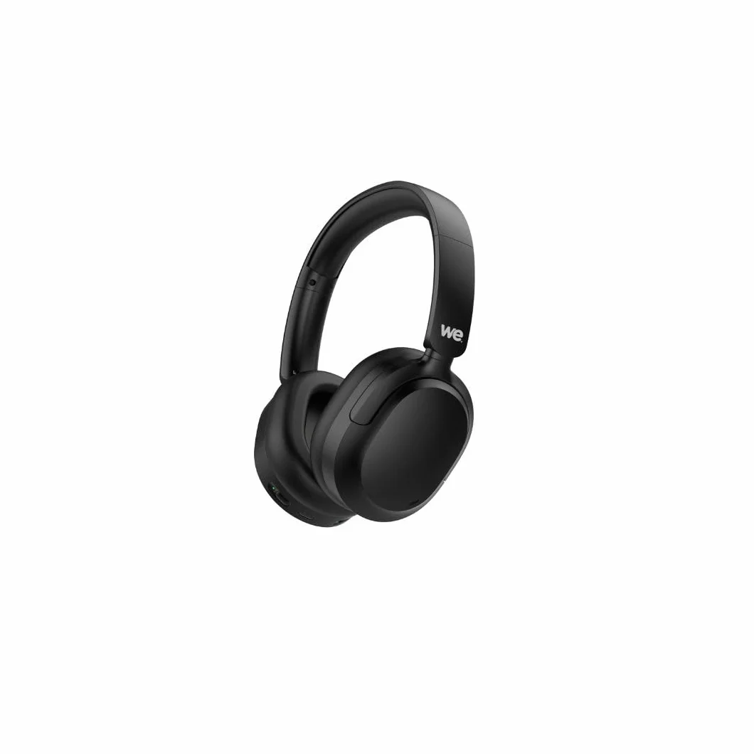 WE Casque Bluetooth - ENC&ANC 35dB - BT V5,3-4 Micros intégrés - Arceau réglable Coussinets rotatifs - Batterie de 500mAh, autonomie en Veille 60h, Noir