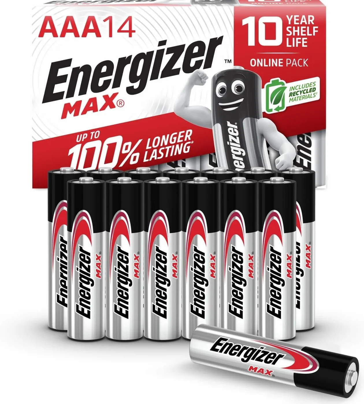 Energizer Max Piles AAA Alcaline 1,5V Lot de 14 - Longue durée