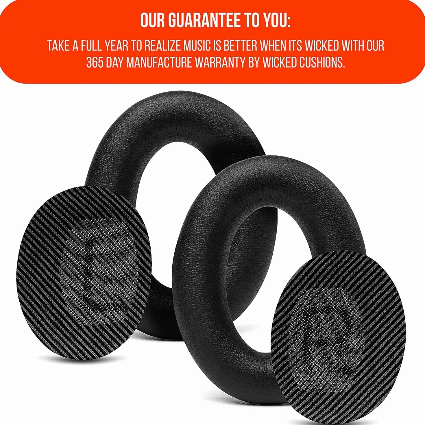 Bose Coussinets d'oreille Rechange pour Casque QuietComfort QC35/QC35 II, Mousse viscoélastique et Cuir protéique, Noir, 1 Paire