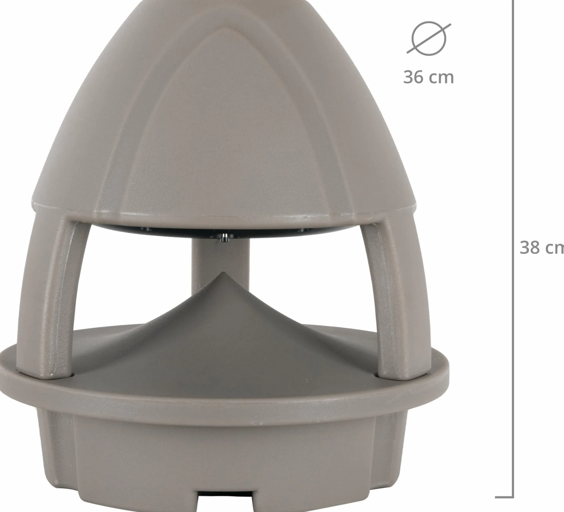 McGrey WPL-660GY BT 360° Enceinte Outdoor Active 2 Voies pour Jardin - Portée Bluetooth® : env. 10 mètres - Diffusion sonore à 360° - Résistante à l'eau et aux UV (IP56) - Gris
