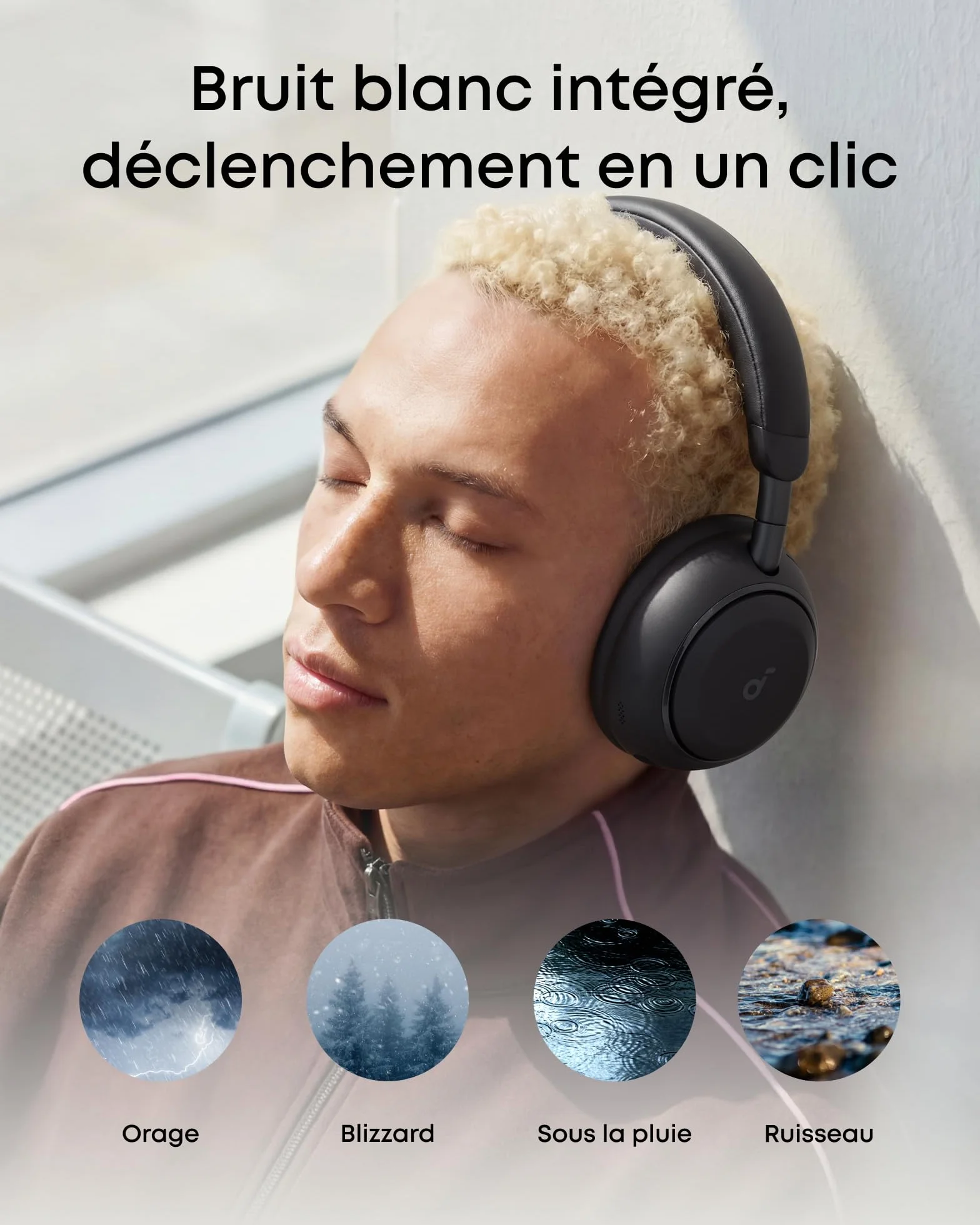 Soundcore Space 2 par Anker, Casque Bluetooth sans Fil, Casque à réduction de Bruit Active, Maintien Confortable, autonomie 50 h, Audio sans Fil LDAC Hi-Res, Double Connexion, Bluetooth 6.1
