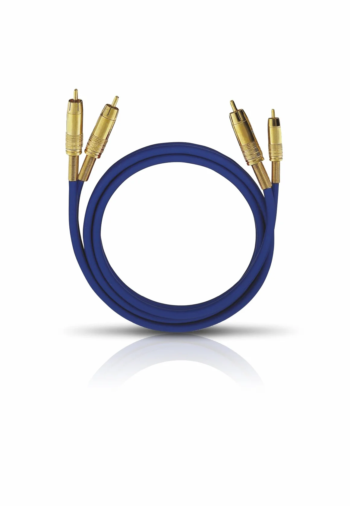 Oehlbach NF 1 Master 200 - Excellent câble Cinch Audio stéréo analogique - 2X Cinch/2x Cinch, fiches entièrement métalliques, Blindage - 2 m - Bleu