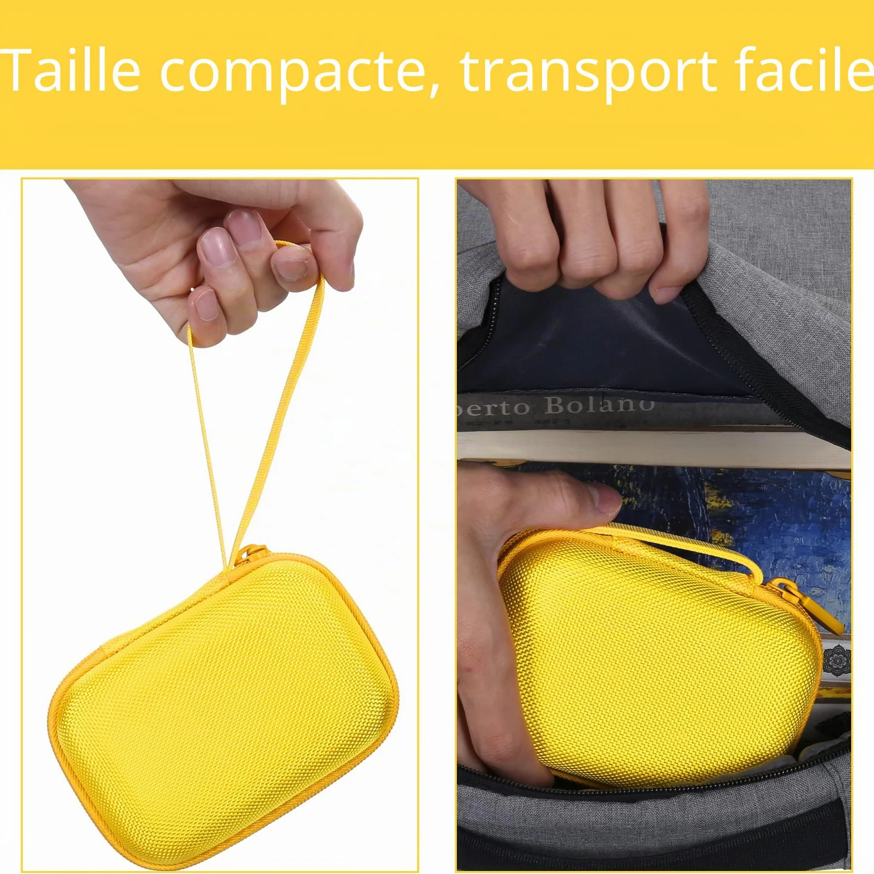 Aenllosi Hard Travel Housse Compatible avec l'appareil Photo Numérique Kodak PIXPRO WPZ2,Housse de Protection pour Kodak Appareil Photo Etanche(Jaune,Housse Uniquement)