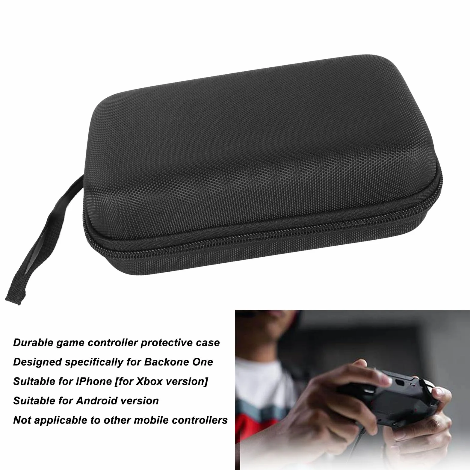 Étui de Transport Rigide pour Manette de Jeu Mobile Backbone One, Sac de Rangement étanche Résistant aux Chocs avec Matériau EVA Durable, Protection Complète pouret,