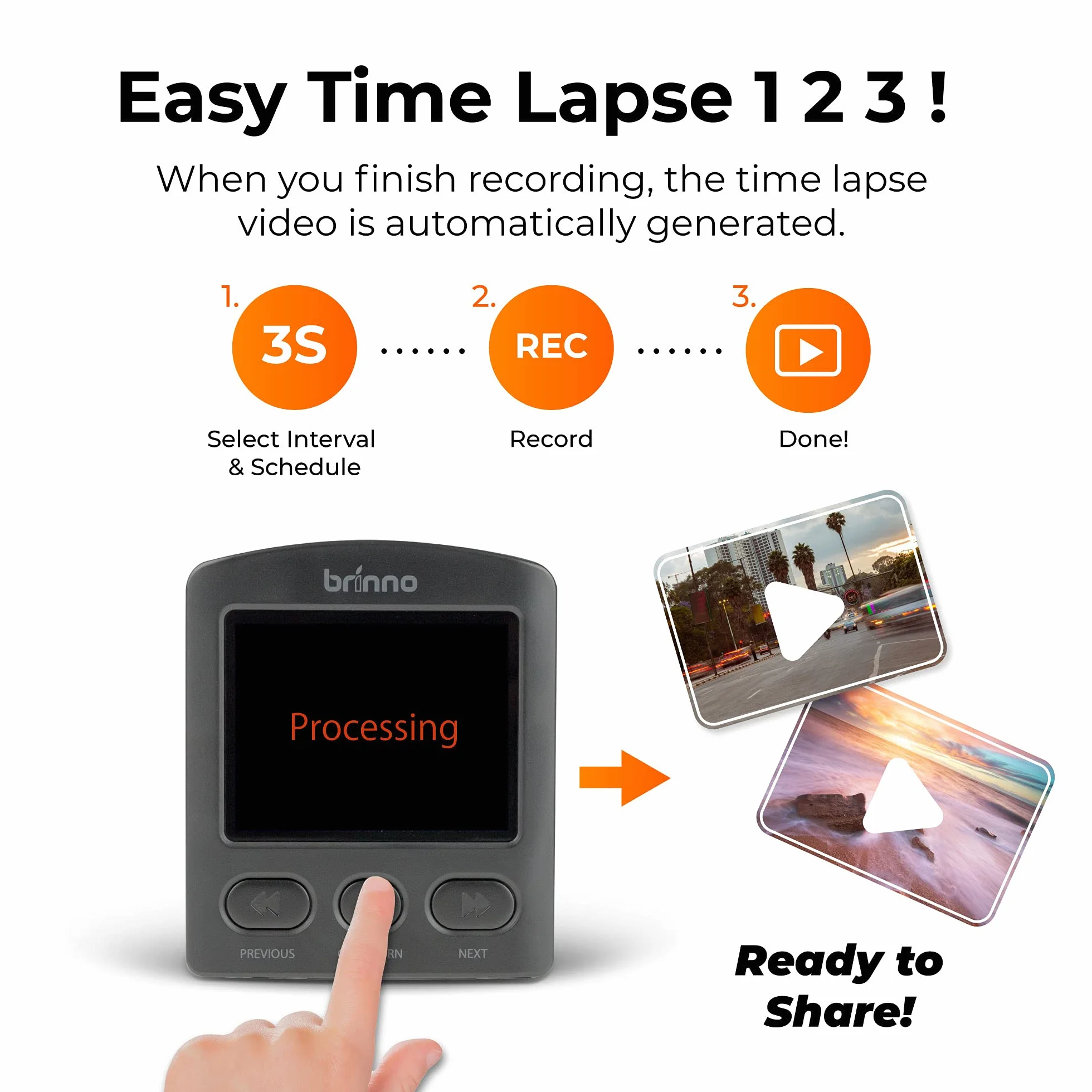 Brinno TLC2020 Mount Bundle Kit Vidéo Timelapse HDR IP67