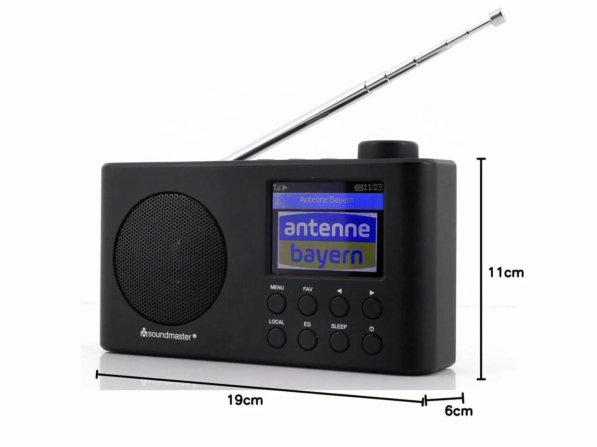 Soundmaster IR6500SW - Radio Portable avec Radio Internet WLAN, Radio Dab/FM-RDS, Réception Bluetooth, Lecteur Réseau UPnP, 50 Mémoires Favorites, Batterie Rechargeable.