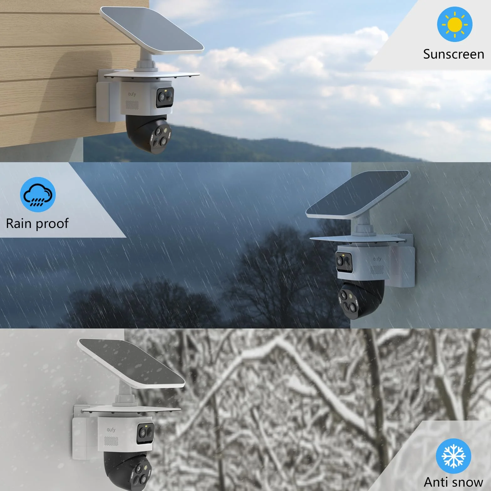 HOLACA Housse résistante aux intempéries compatible avec Eufy Security EufyCam S4 (pas pour S4 Max), accessoire de caméra de surveillance extérieure, housse S4