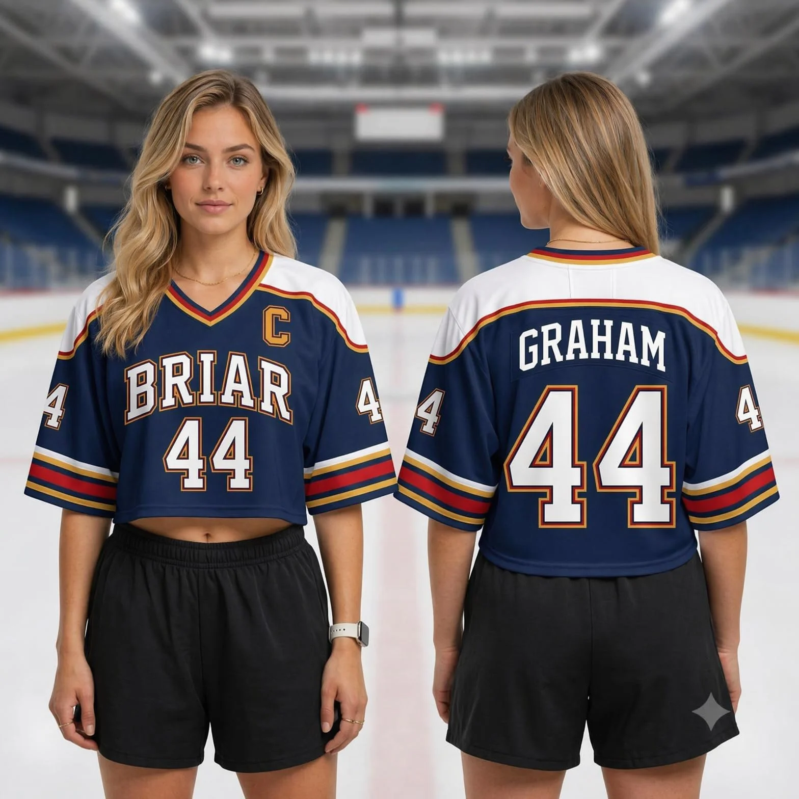 Campus Maillot De Hockey Sur Glace Universitaire Court Top Pour Fans
