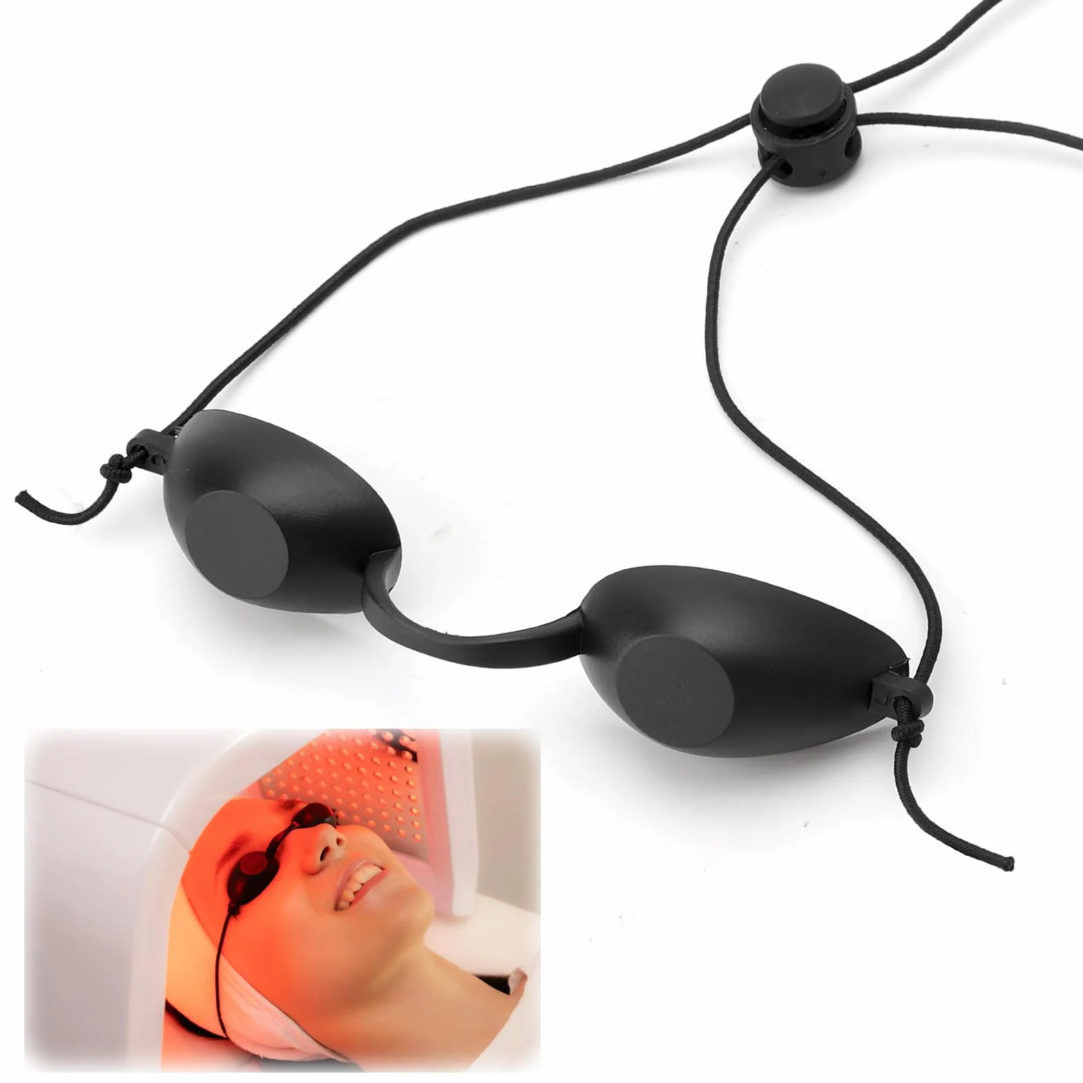 HENGBIRD Lunettes de solarium Protection UV Lampe rouge infrarouge Thérapie Cache-œil