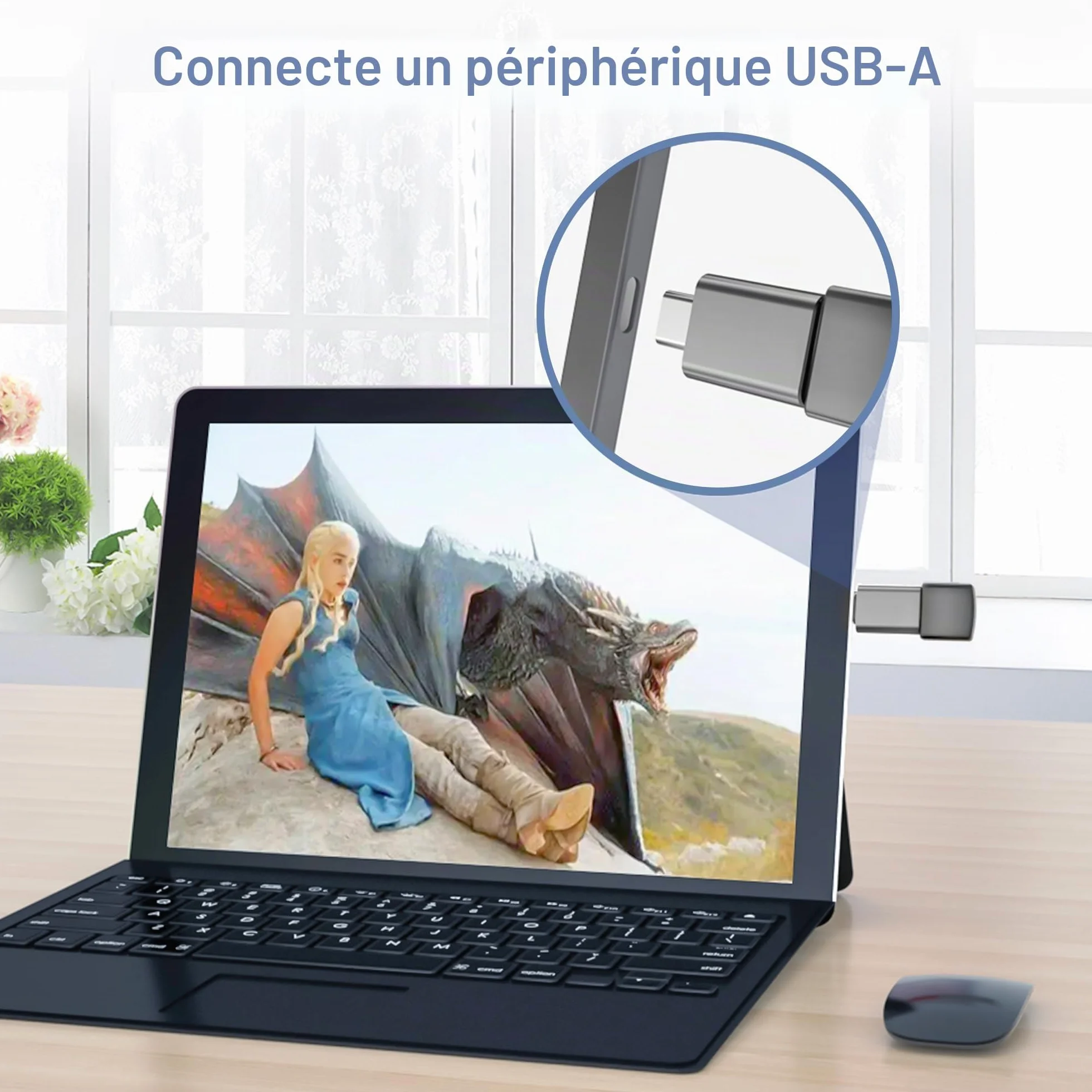 BASESAILOR Adaptateur USB C vers USB 3Pack, Convertisseur USB-C Mâle USB-A 3.0 Femelle, Type C Thunderbolt 4 OTG