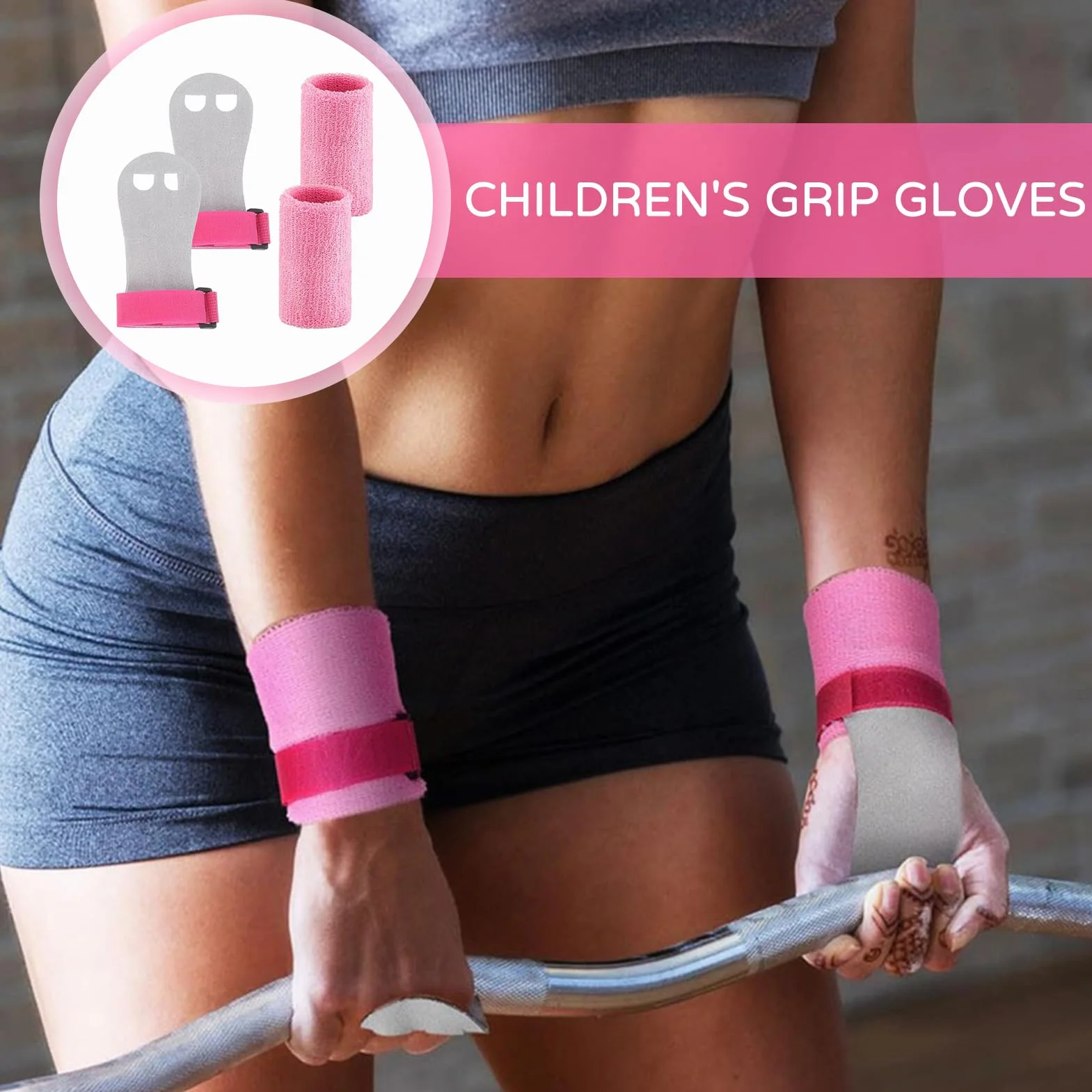 Manique Gymnastique Fille Barre Asymétrique Ensemble Fitness 4 Pièces