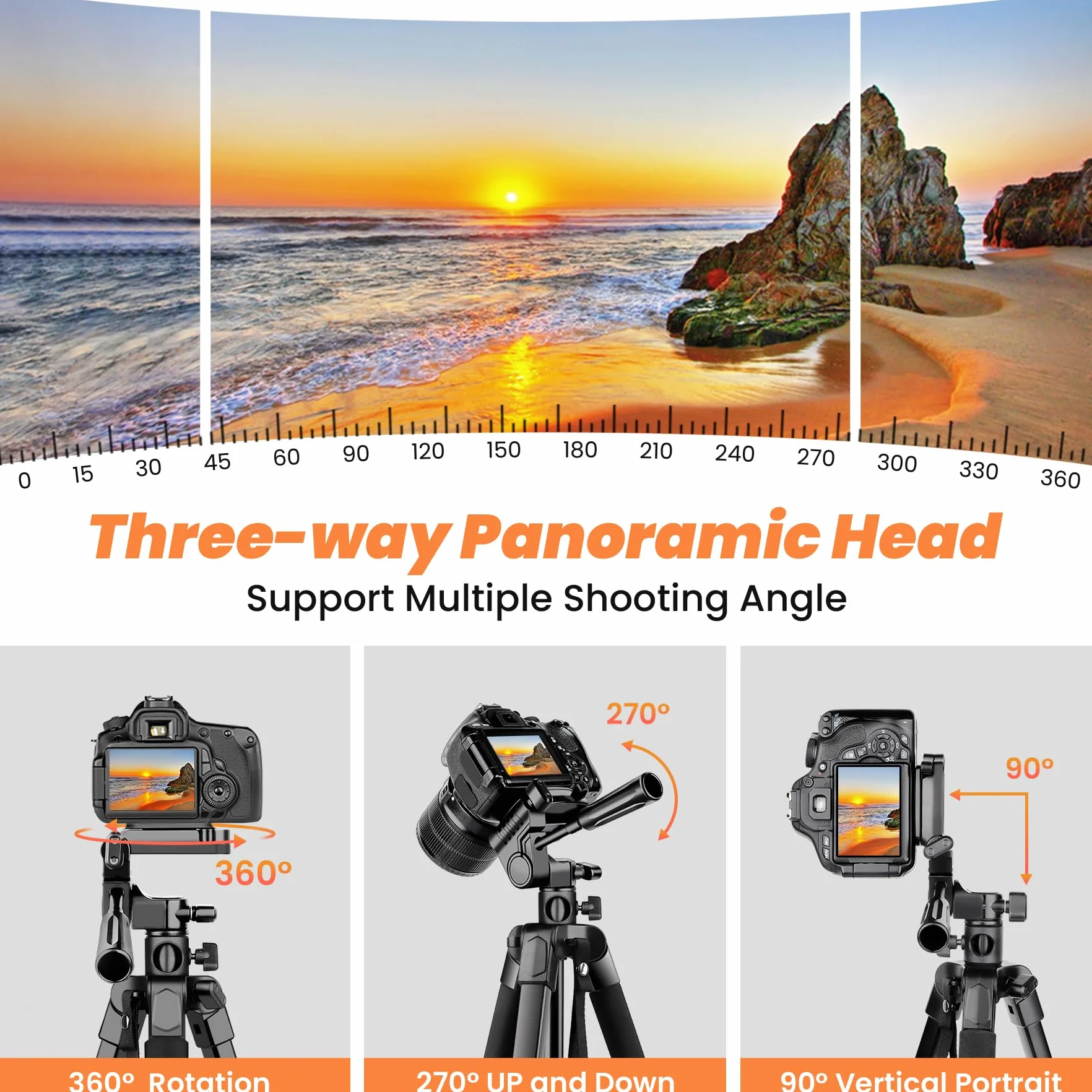 Nineigh Trepied Appareil Photo,190cm Trepied Smartphone avec Bras Télescopique Horizontal, Aluminium Trépied Caméra avec Télécommande pour iPhone, Samsung, Huawei,Caméra légère
