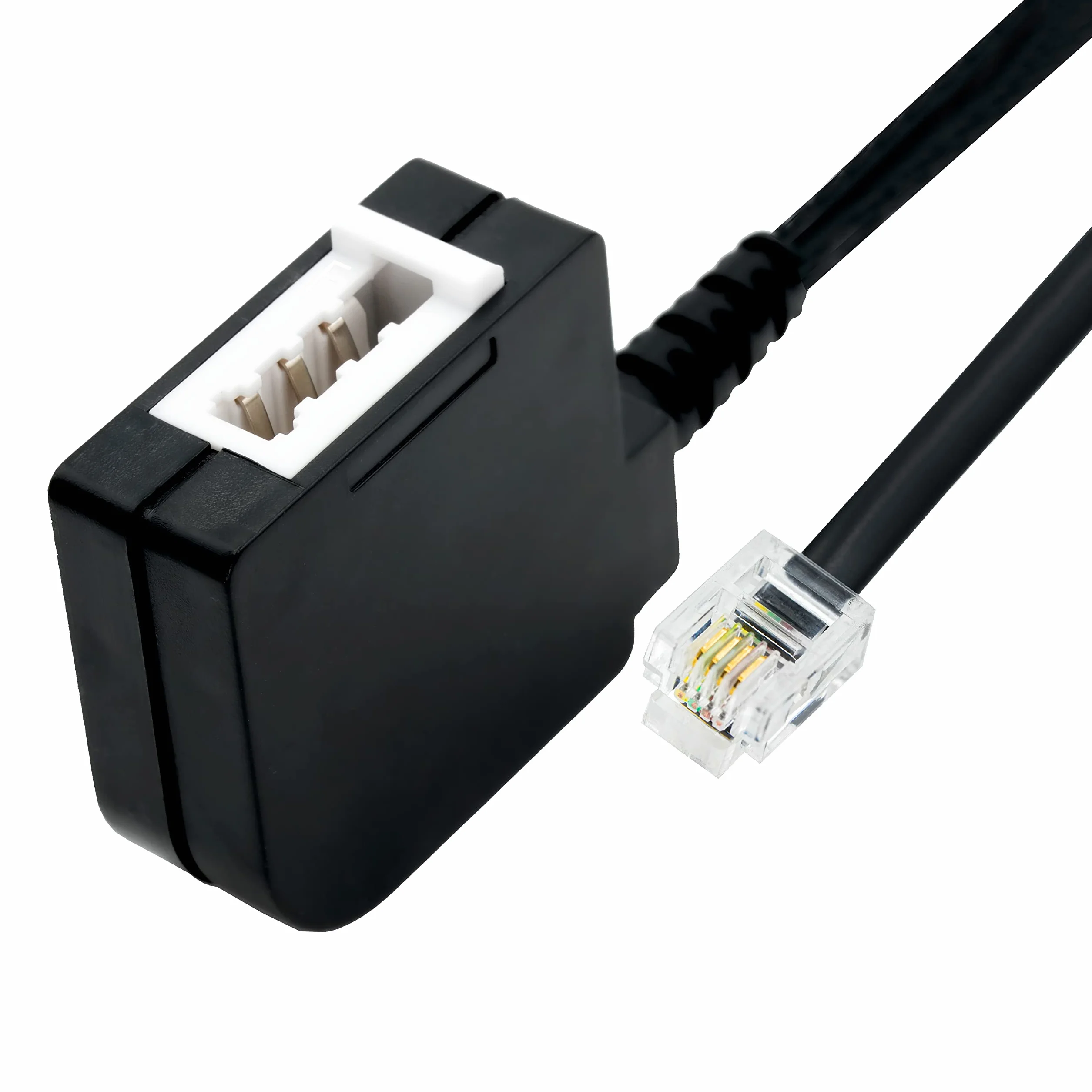BIGtec Adaptateur TAE TAE-F femelle vers RJ11/RJ14 6P4C - Câble adaptateur téléphone fixe - Routeur modem - Câble de téléphone - 0,2 m - Noir