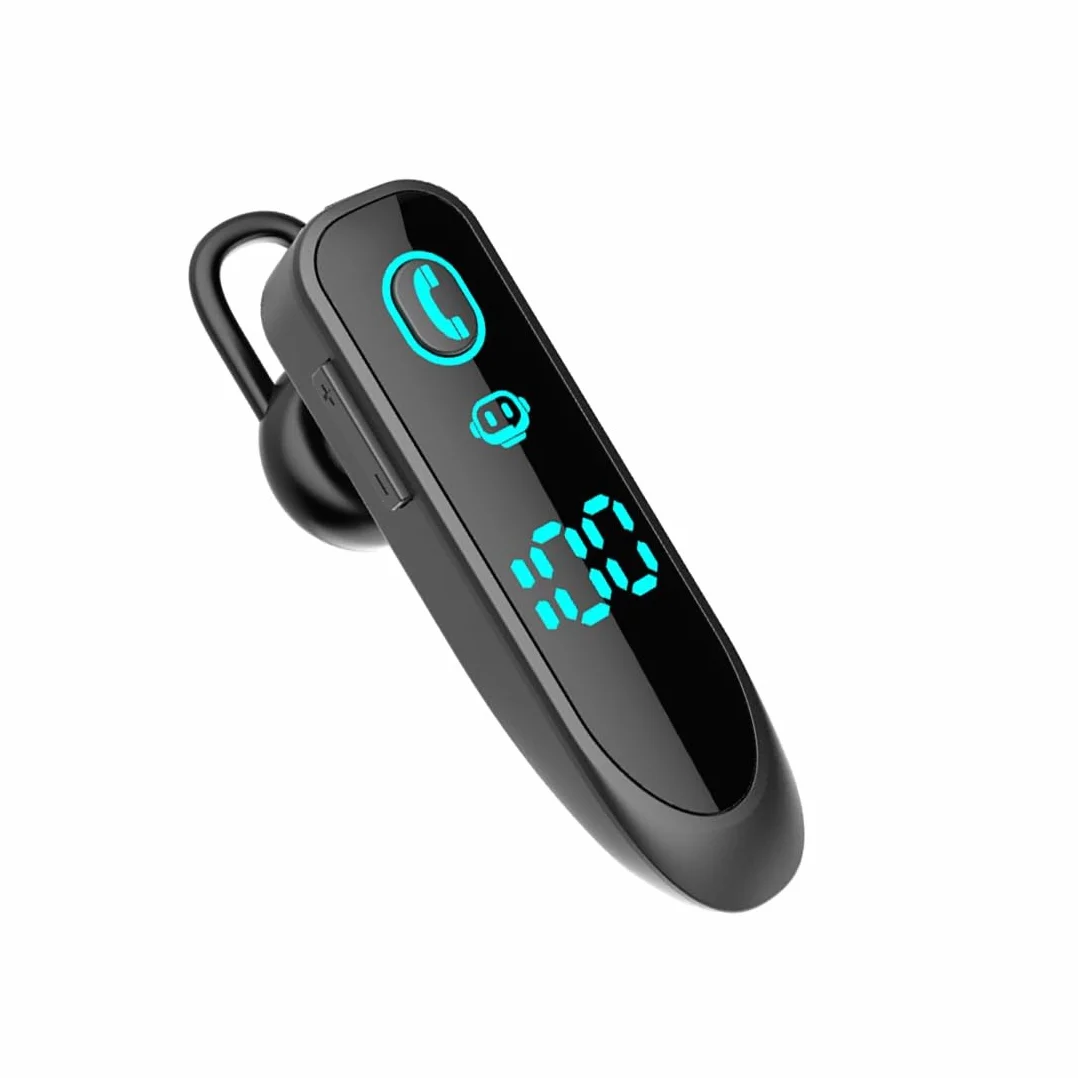 eppfun Oreillette Bluetooth 5.3 sans Fil, Casque à Un écouteur (Monaural) avec Réduction du Bruit d'appel Mic Main Libre Bluetooth Oreillette pour Bureau Conduite