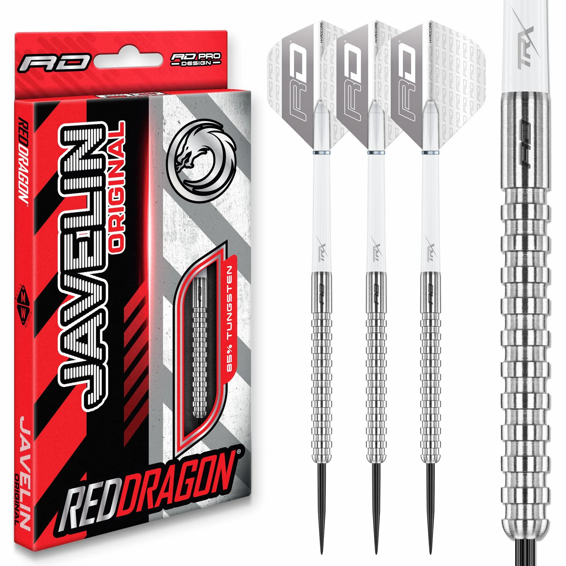 RED DRAGON Javelin 20g 22g 24g Fléchettes Pointes Acier avec Ailettes et Tiges