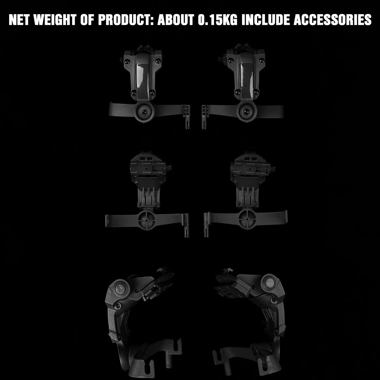 Zhongren Fast Casque Arc Rail Adaptateur COMTAC3 Tactique Pickup Casque Suspension Support Multi-Angle Rotation pour OPS Core Arc & Team Wendy M-Lok Rail