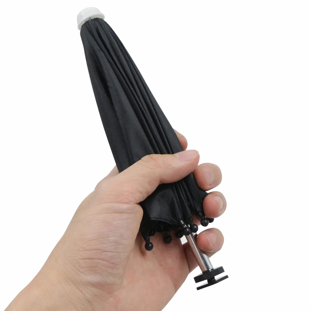 Hot Shoe Parapluie Protection Pluie - Housse Imperméable Universelle Couverture Solaire Contre Accessoires Diamètre 29cm pour Appareils Photo Reflex DSLR L'objectif, Noir,1 Pcs