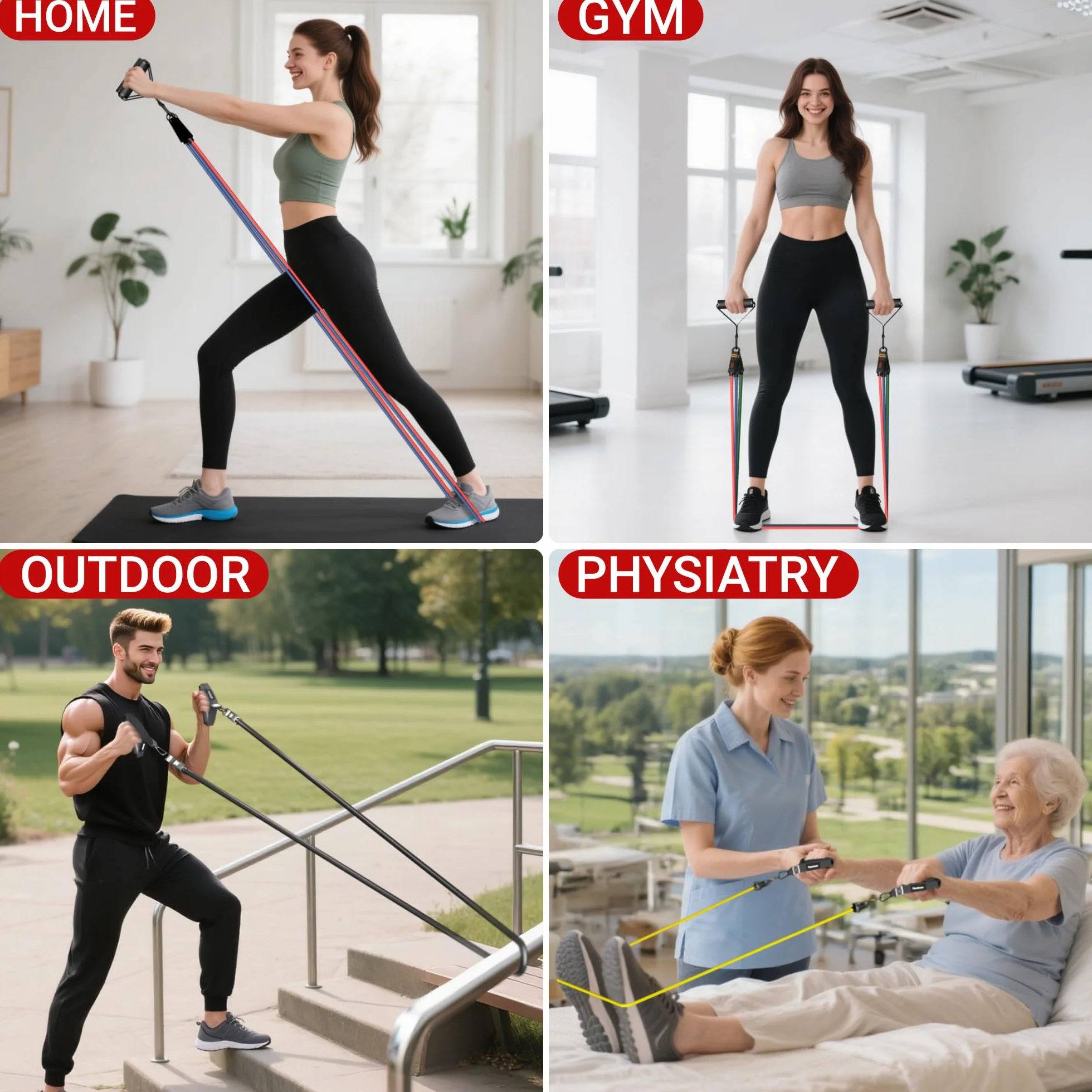 Elastique Musculation 5 Niveaux 150 lbs pour TRX Gymnase Domicile
