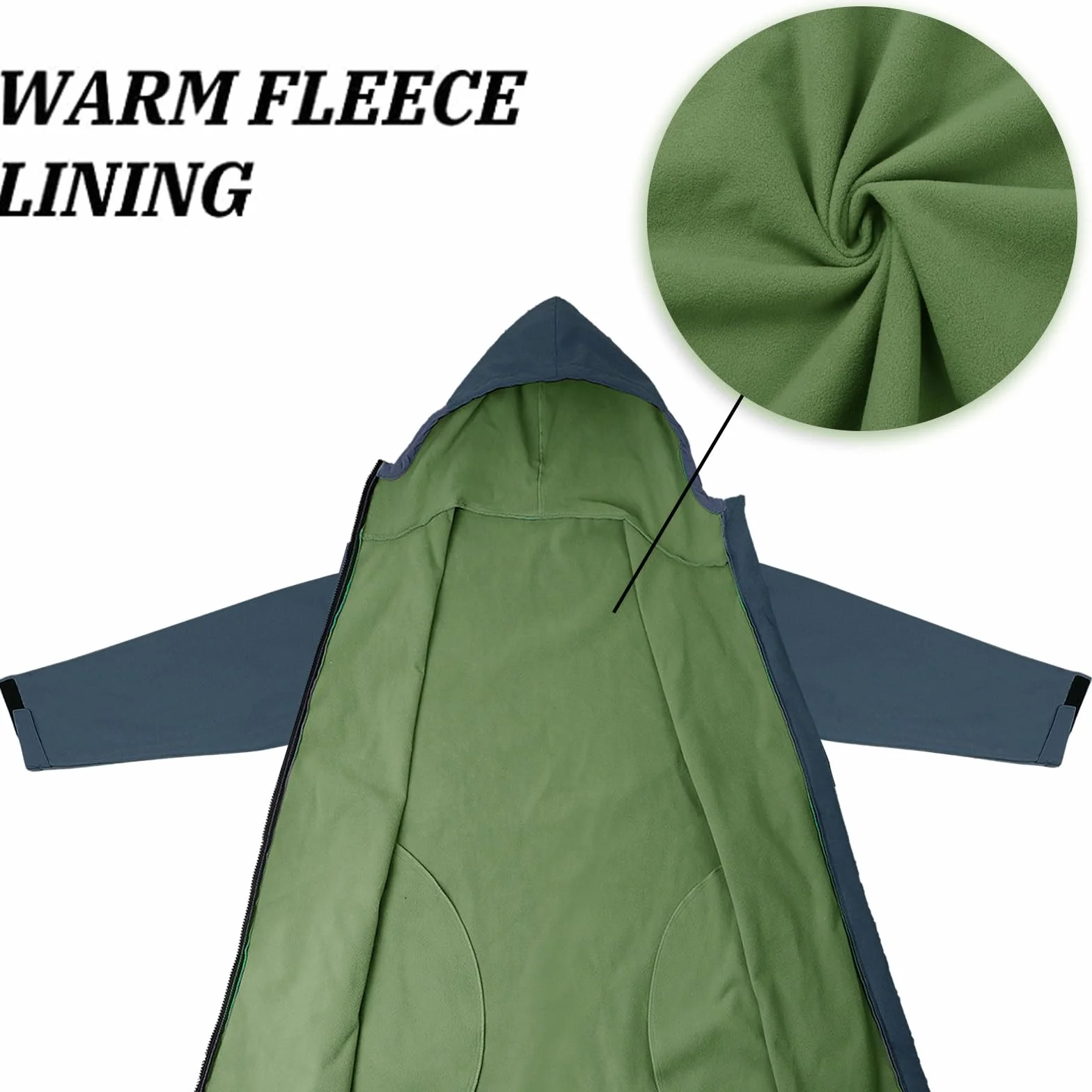 Oksun Waterproof Changing Robe for Adult Windproof Swimming Oversized Poncho Coat Beach Robe with Hooded