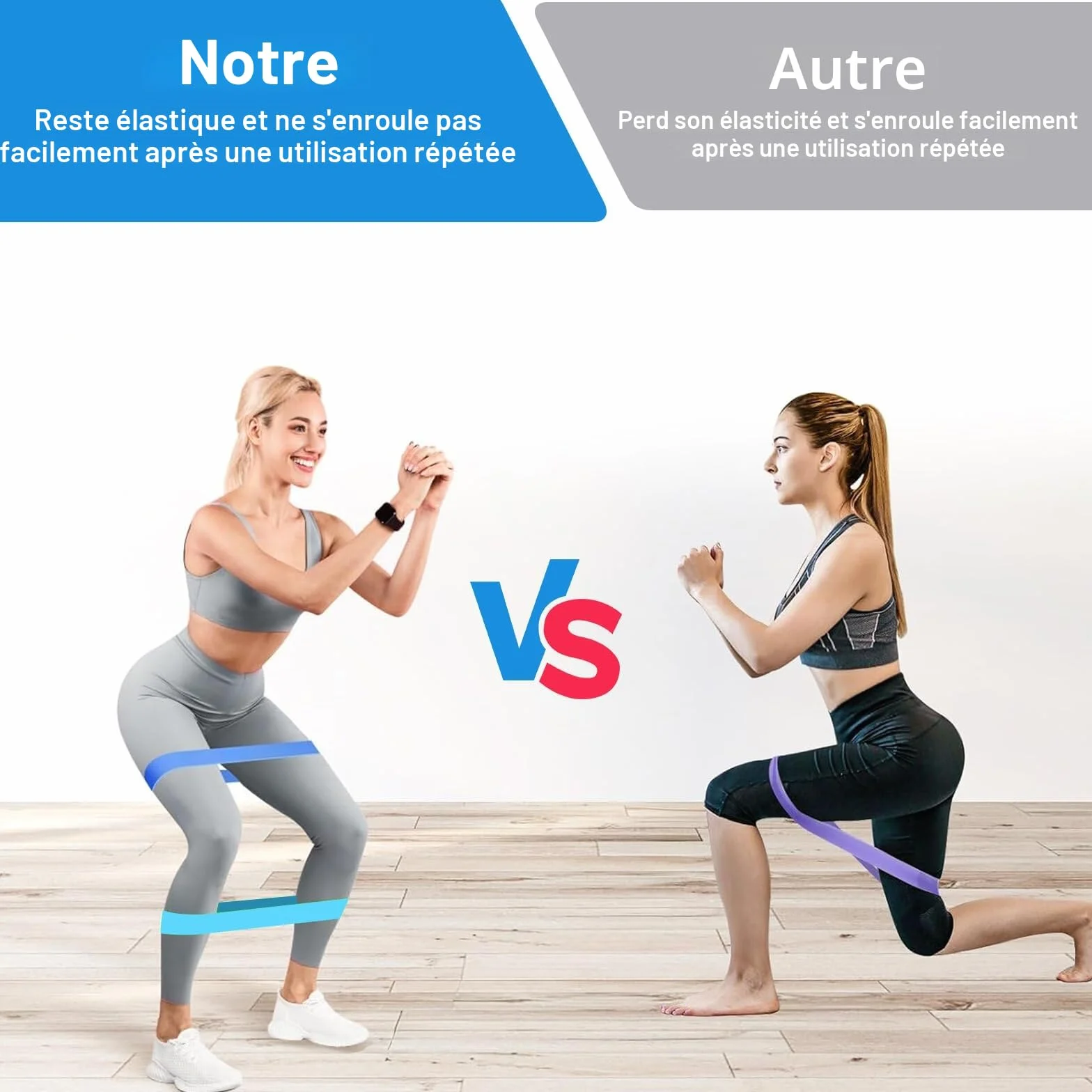 SURFOU Musculation Élastique Set, Bande de Résistance Fitness, Élastiques Pilates Yoga Exercice