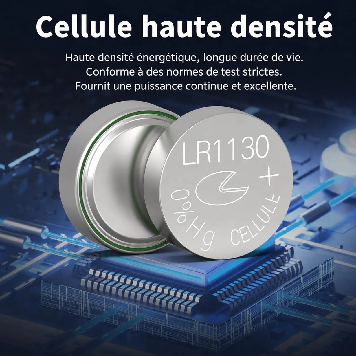PKCELL LR1130 AG10 Piles Bouton alcaline Longue durée Lot de 20