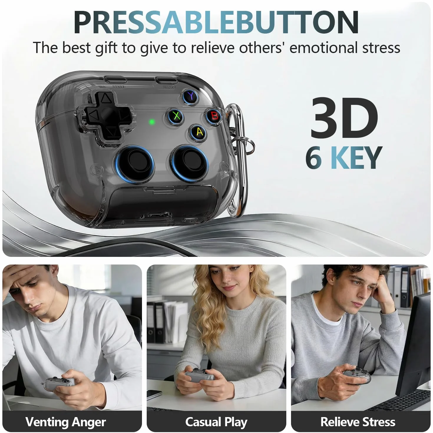 Étui rigide transparent RFUNGUANGO pour AirPods Pro 3 avec verrou et kit de nettoyage