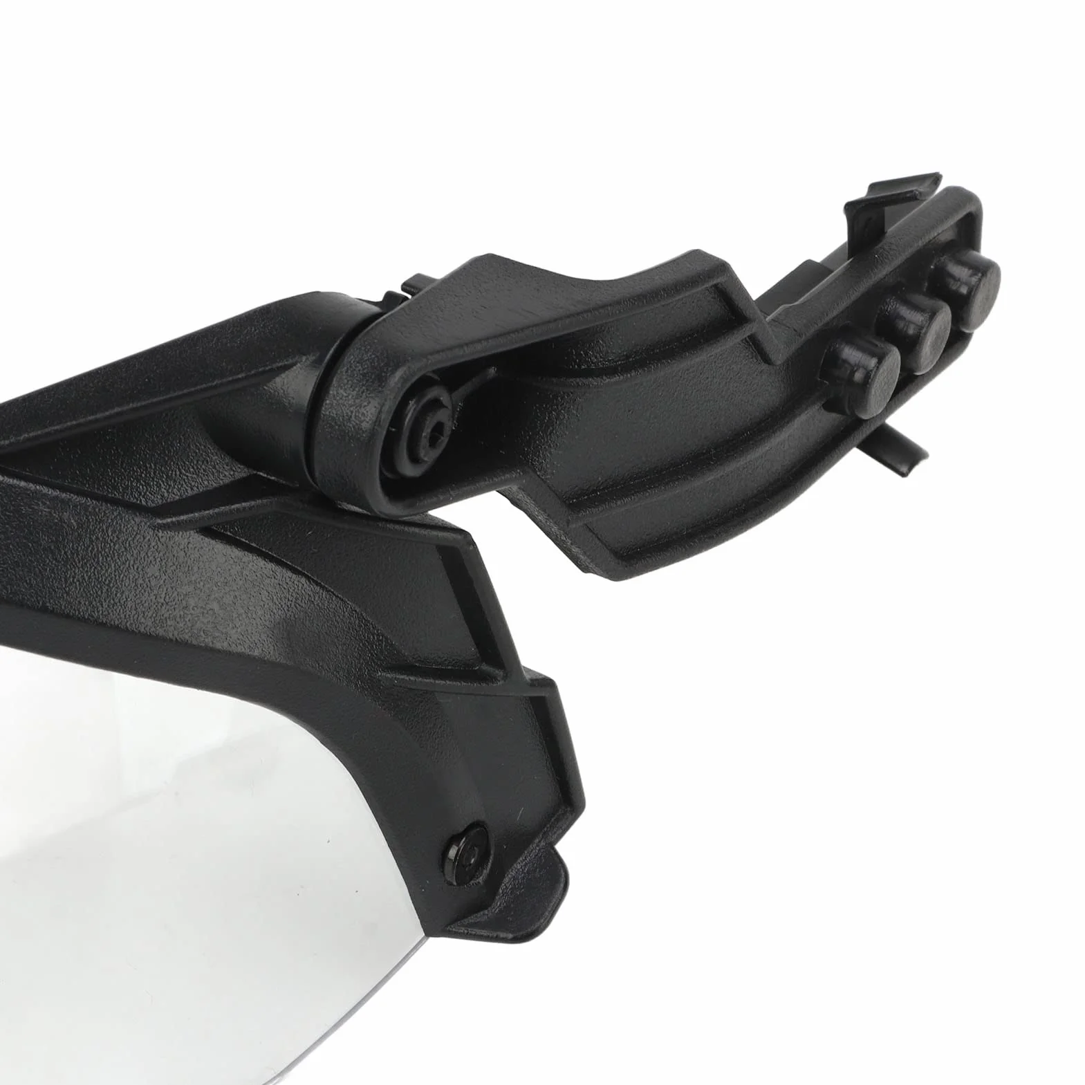 Lunettes Compatibles Casque MICH Airsoft Réglable PC Lentille Transparente Cyclisme Noir