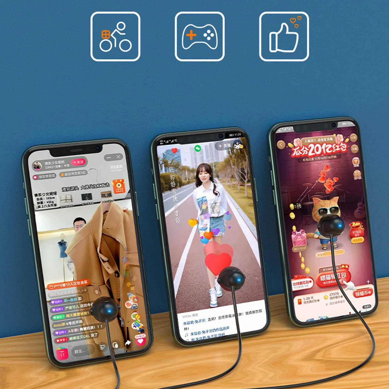 fonefunshop Clicker Tapper Liker Automatique pour Smartphone avec 6 clics – Gardez l'écran en Vie – Pas de Code de Veille