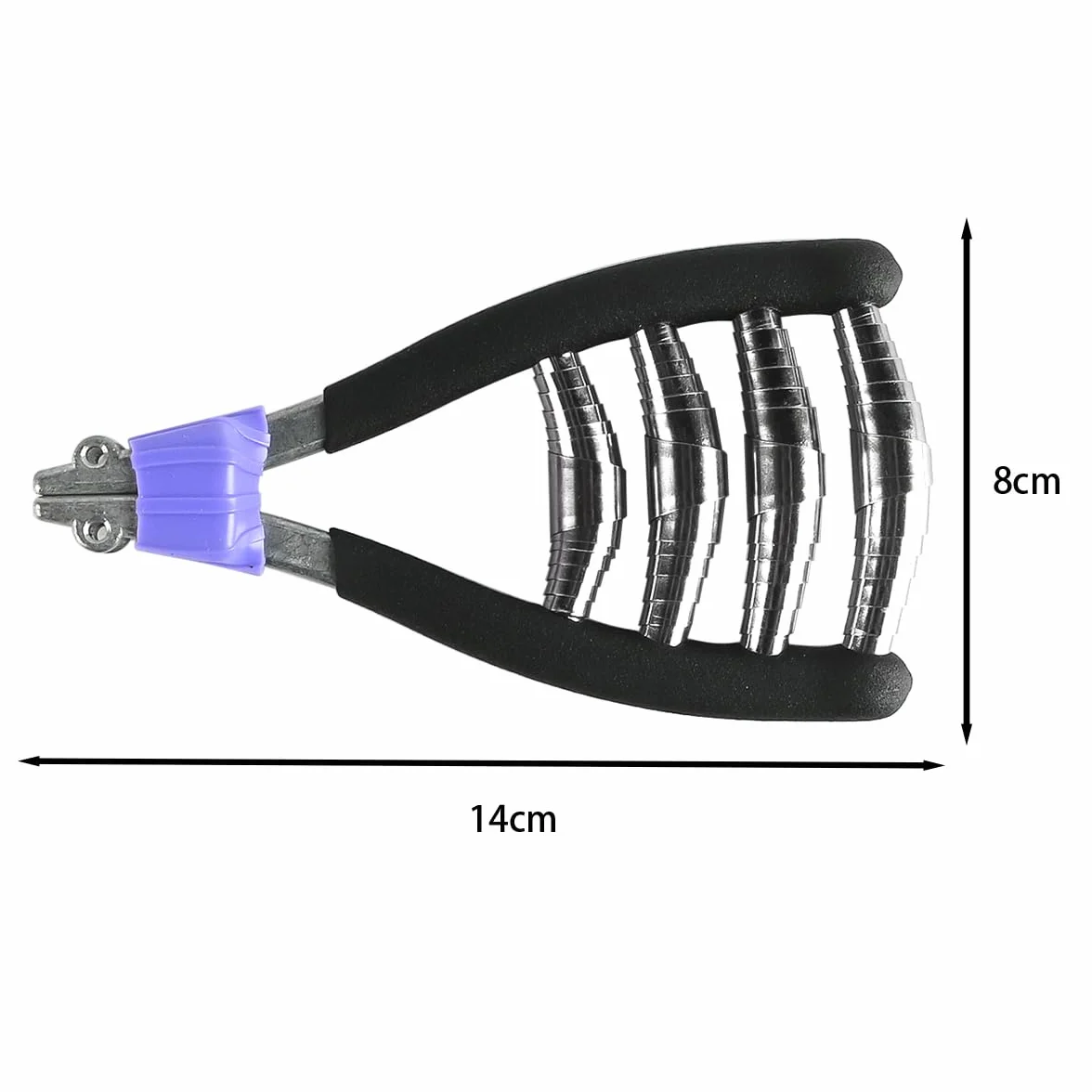 Pince de démarrage à 4 Ressorts pour Cordage de Raquettes de Tennis et de Badminton 7,5 x 14 cm Noir