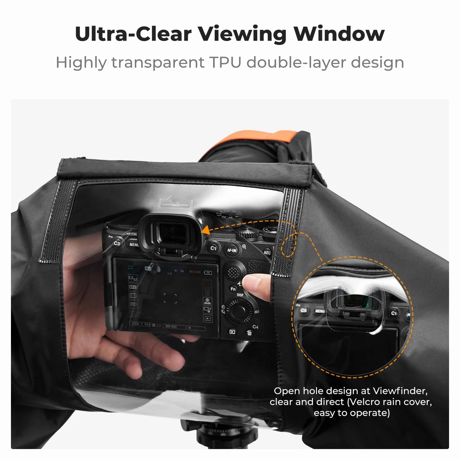 K&F CONCEPT Housse de Pluie pour Appareil Photo, Caméra Couverture Housse de Protection imperméable et Anti-poussière pour Nikon Canon Sony Appareil Photo DSLR