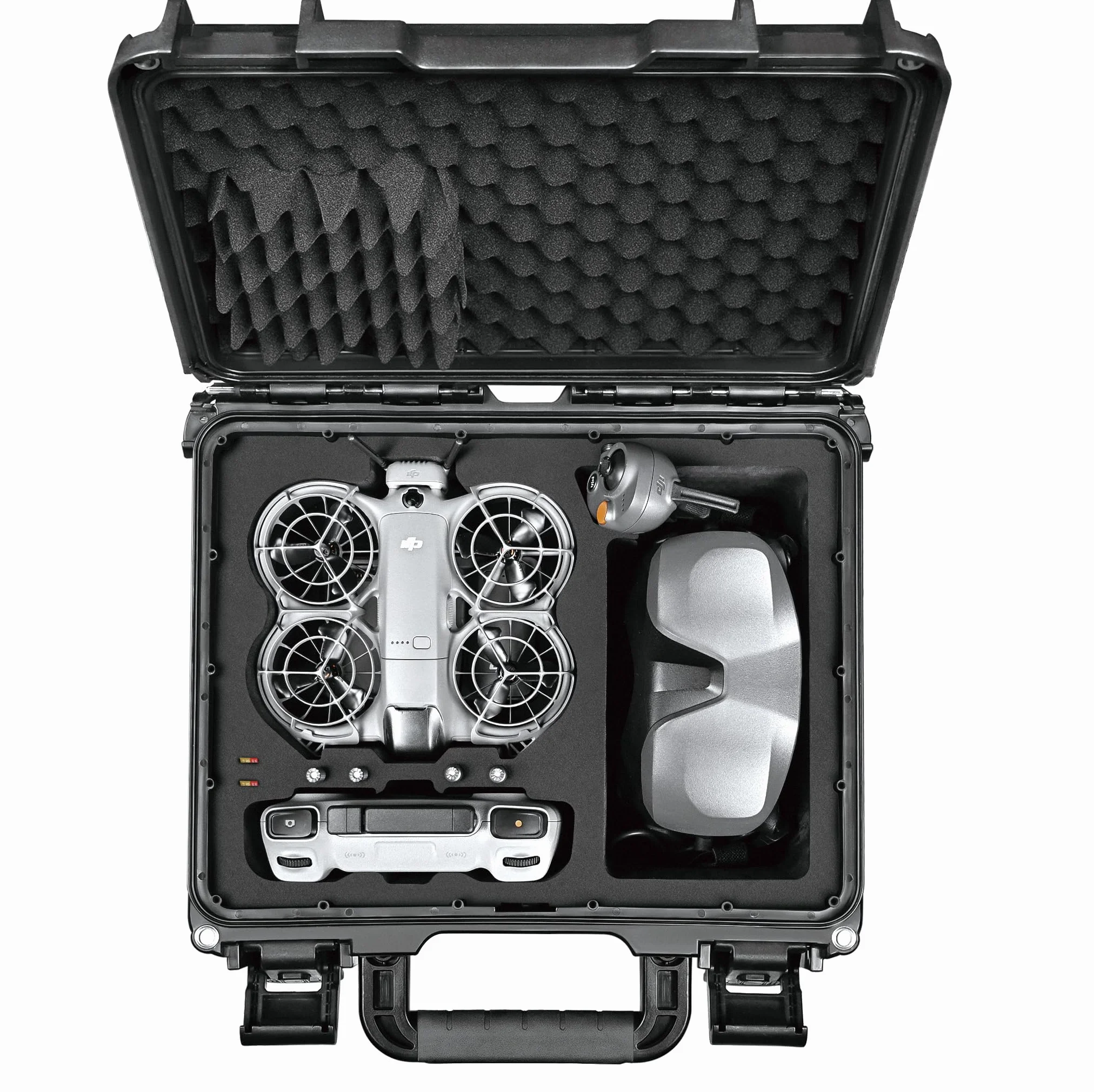 LEKUFEE Valise de Transport Rigide et Étanche pour Drone DJI Neo 2,Bundle Motion Fly More,DJI RC 2, RC N3, Goggles N3/3, RC Motion 3 et Accessoires (étui Uniquement)