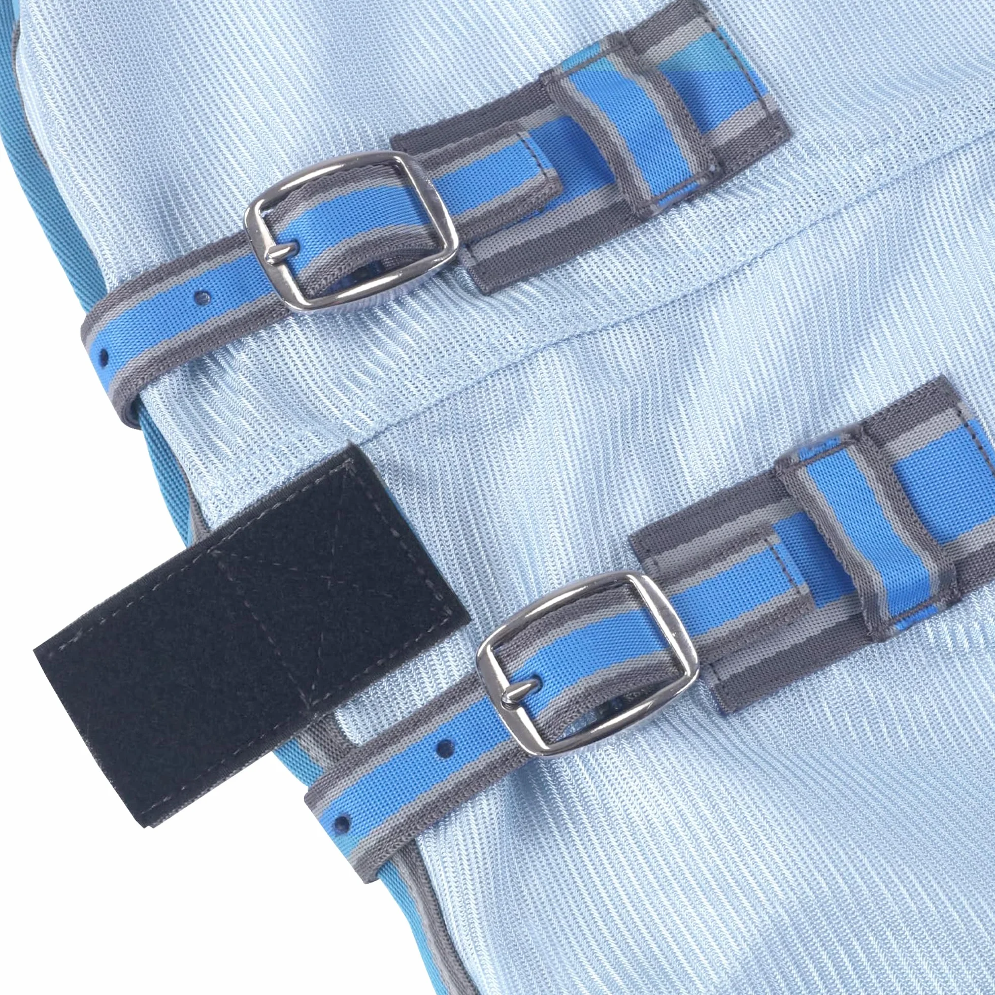 Couverture anti-mouches pour chevaux respirante UV anti-grattage Bleu ciel