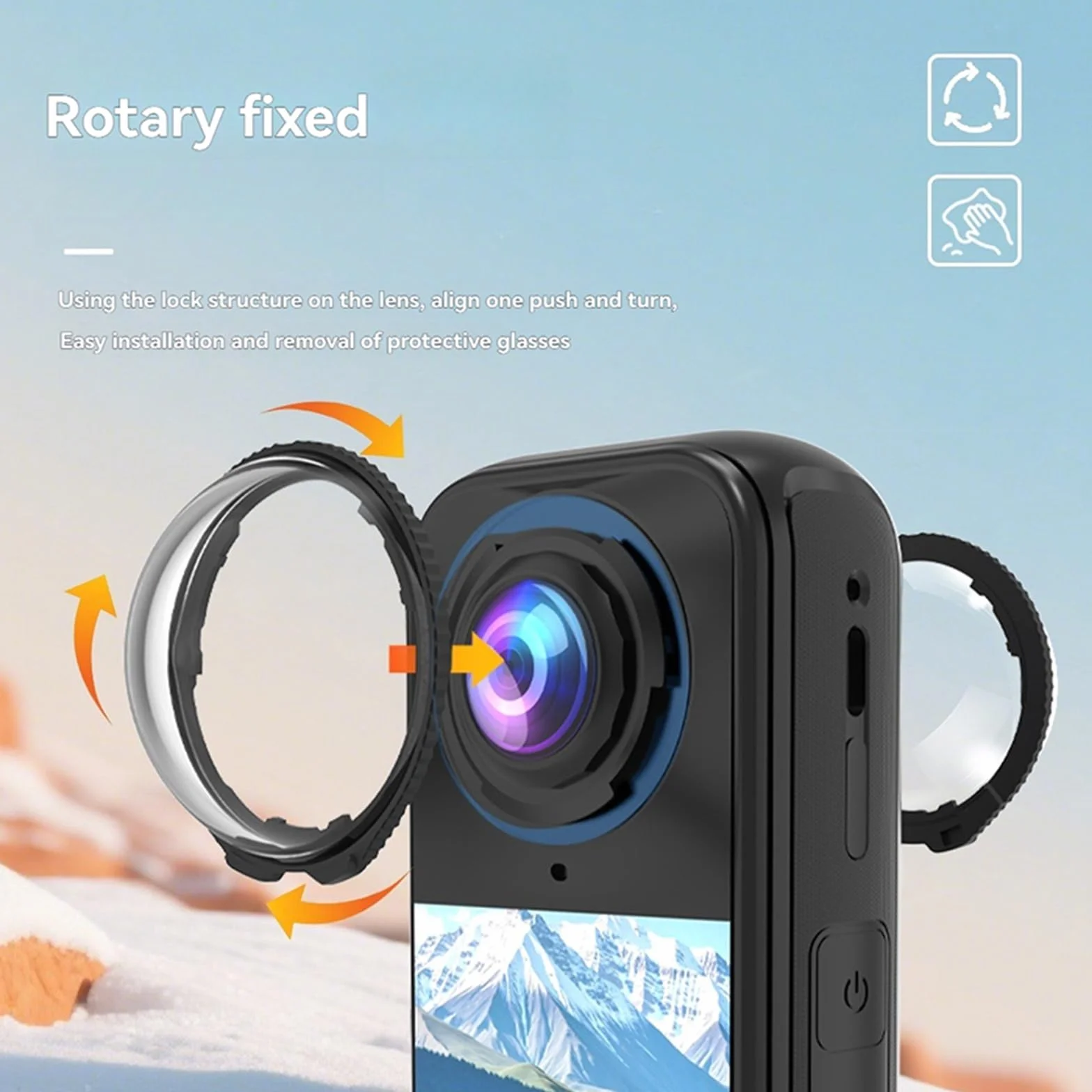 Protections d'objectif de qualité supérieure pour Insta360 X4 Air, haute transparence 10H optique en verre trempé avec revêtement AR, compatible avec les accessoires d'appareil photo Insta 360