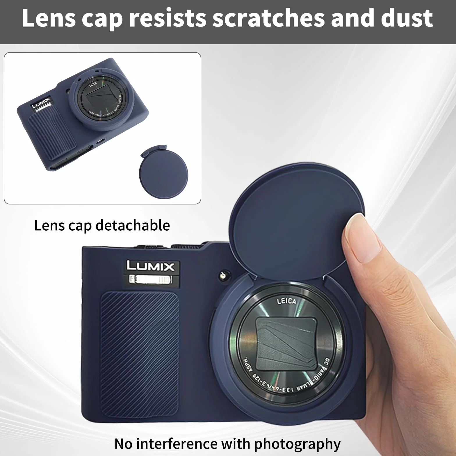 Panasonic Lumix ZS99/TZ99 Coque avec Protection d'écran et Objectif, Bleu Marine